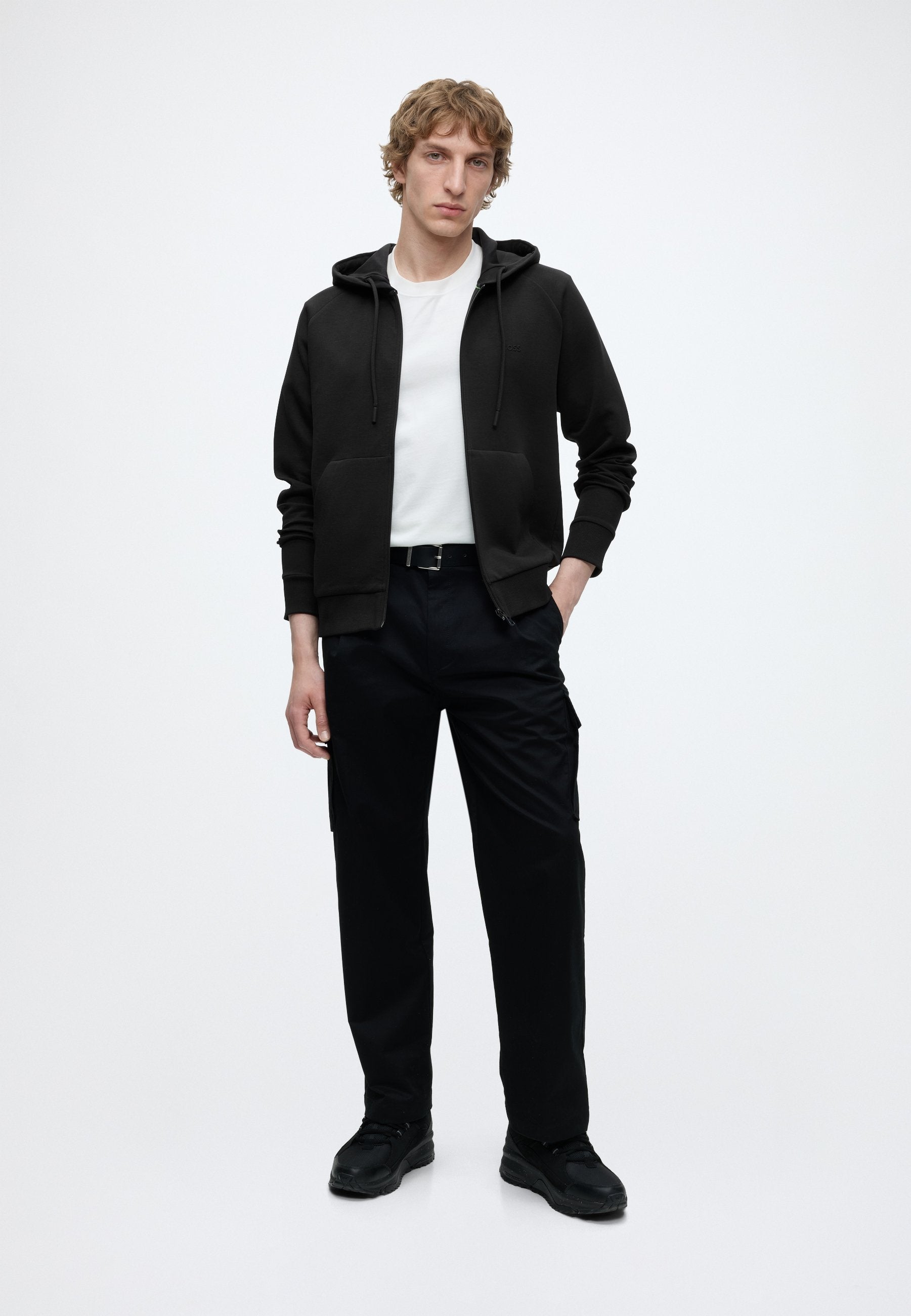 SAGGY - Zip-up sweatshirt - black