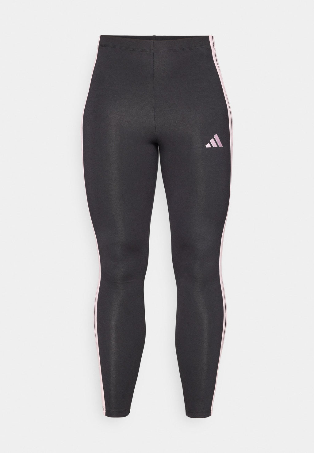 ESSENTIALS 3 STRIPES - Leggings - black/clear pink