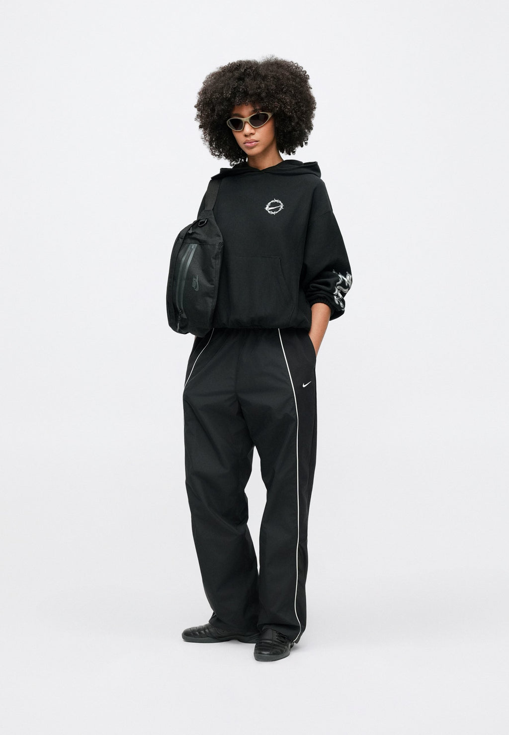 TRACK PANT - Tracksuit bottoms - black/sail