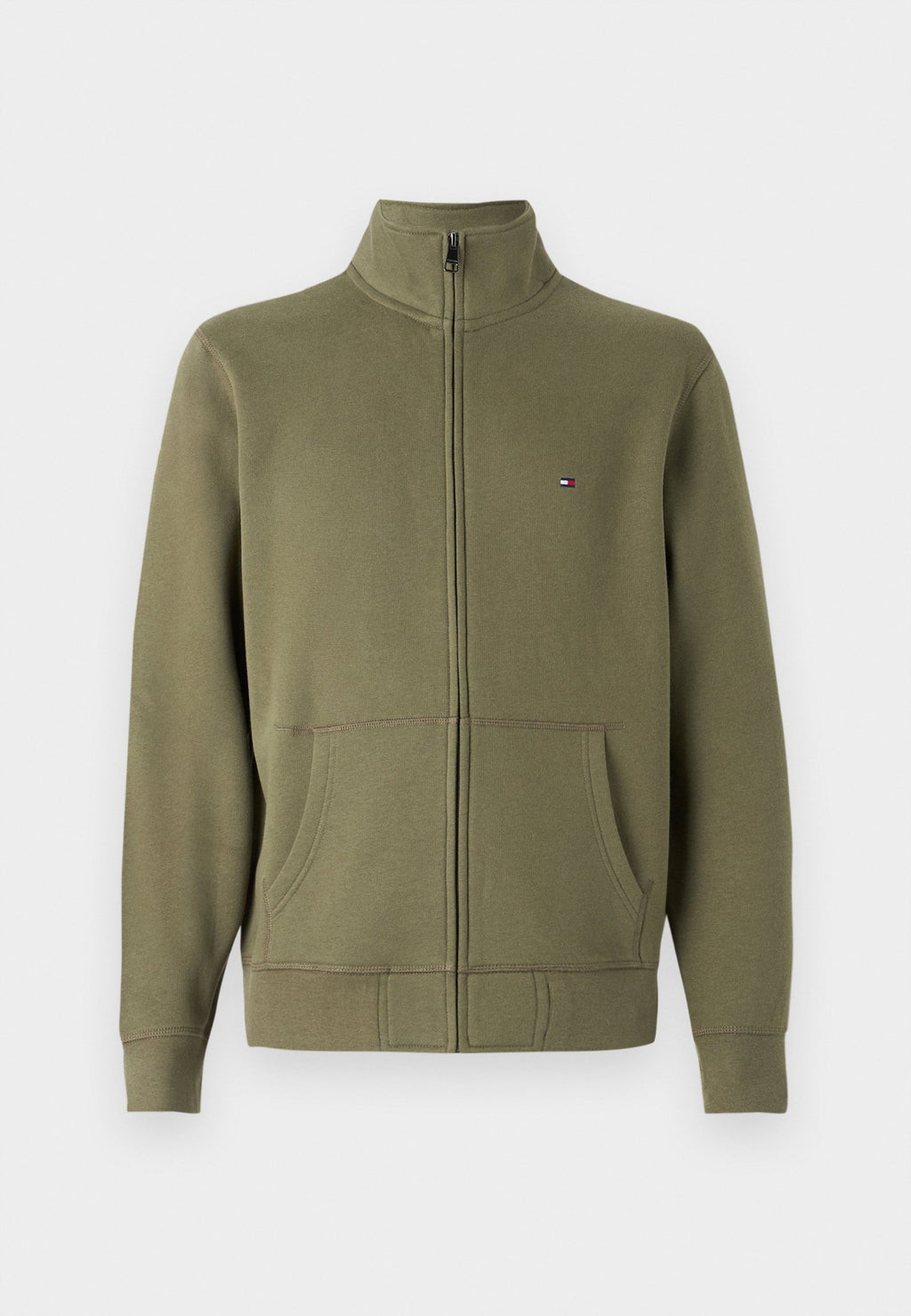 PULL MOLLETON COL MONTANT ZIPPÉ - Sweat-shirt zippé - vert camouflage