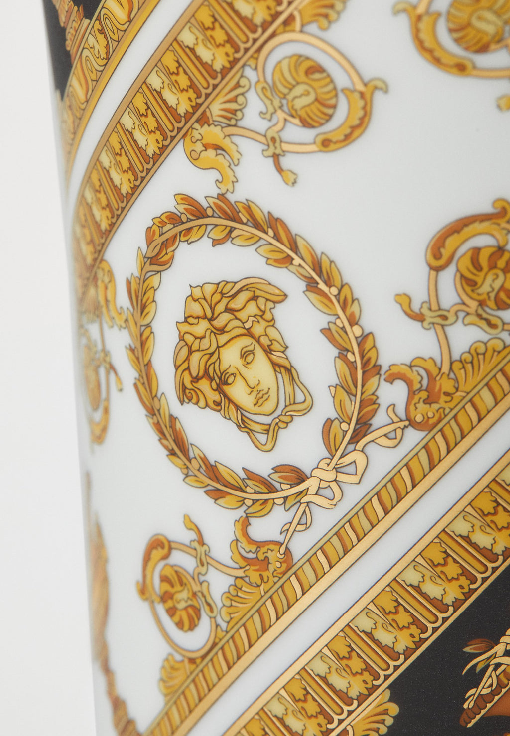 VASE 26 CM - Vase - white/black/yellow