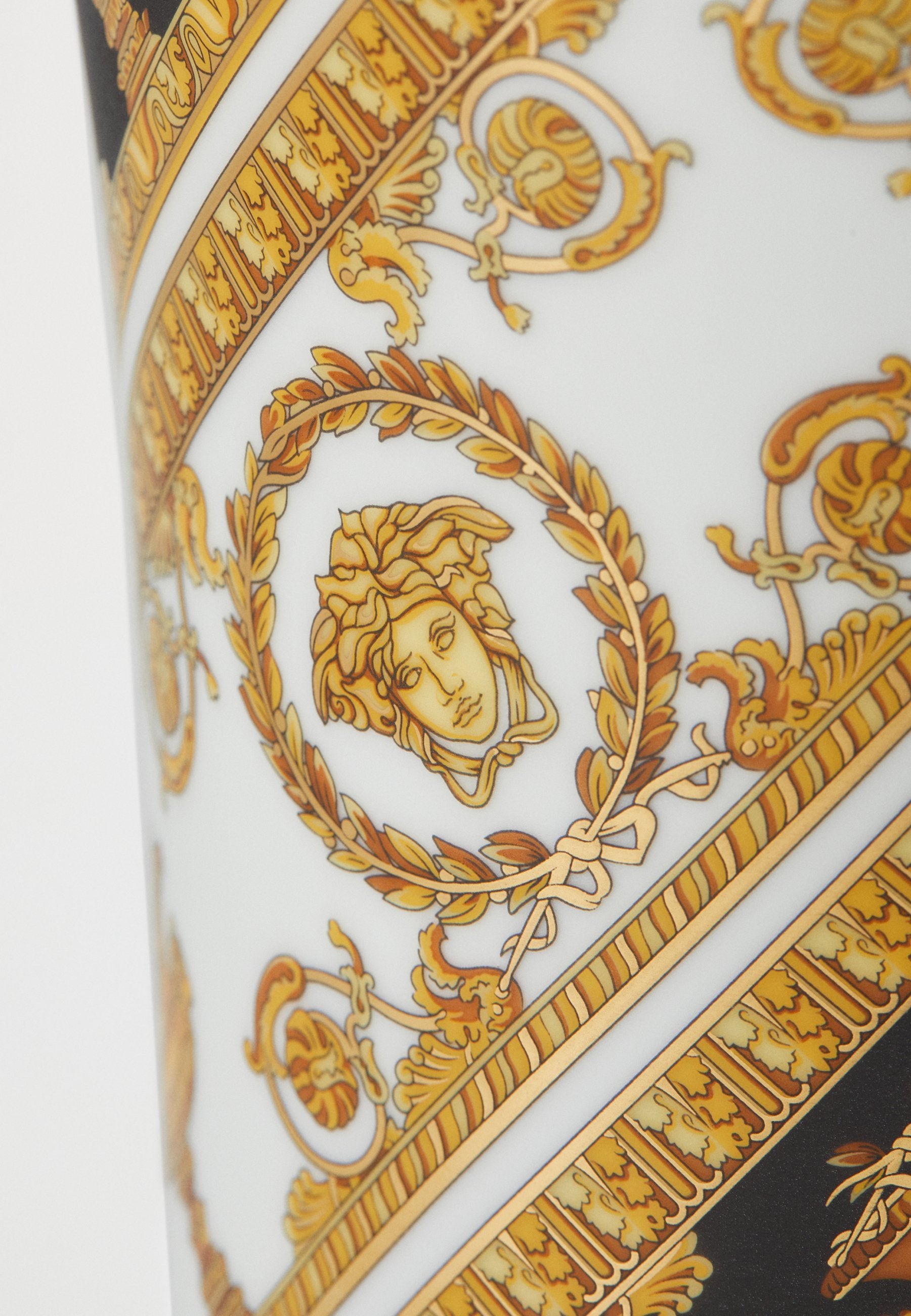 VASE 26 CM - Vase - white/black/yellow