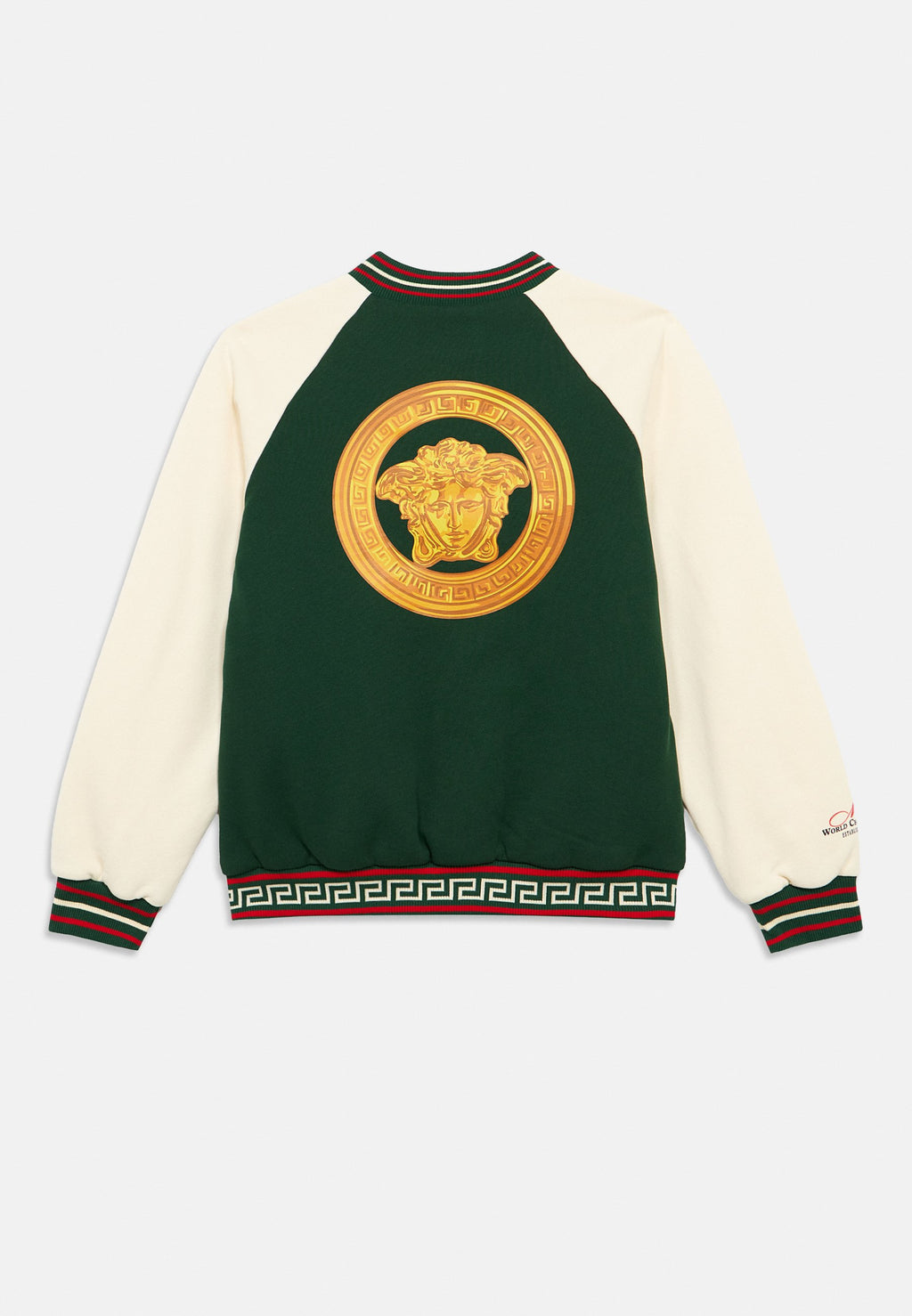 MEDUSA LOGO UNISEX - Bomber Jacket - green bottle/ivory/gold-coloured/multi-coloured