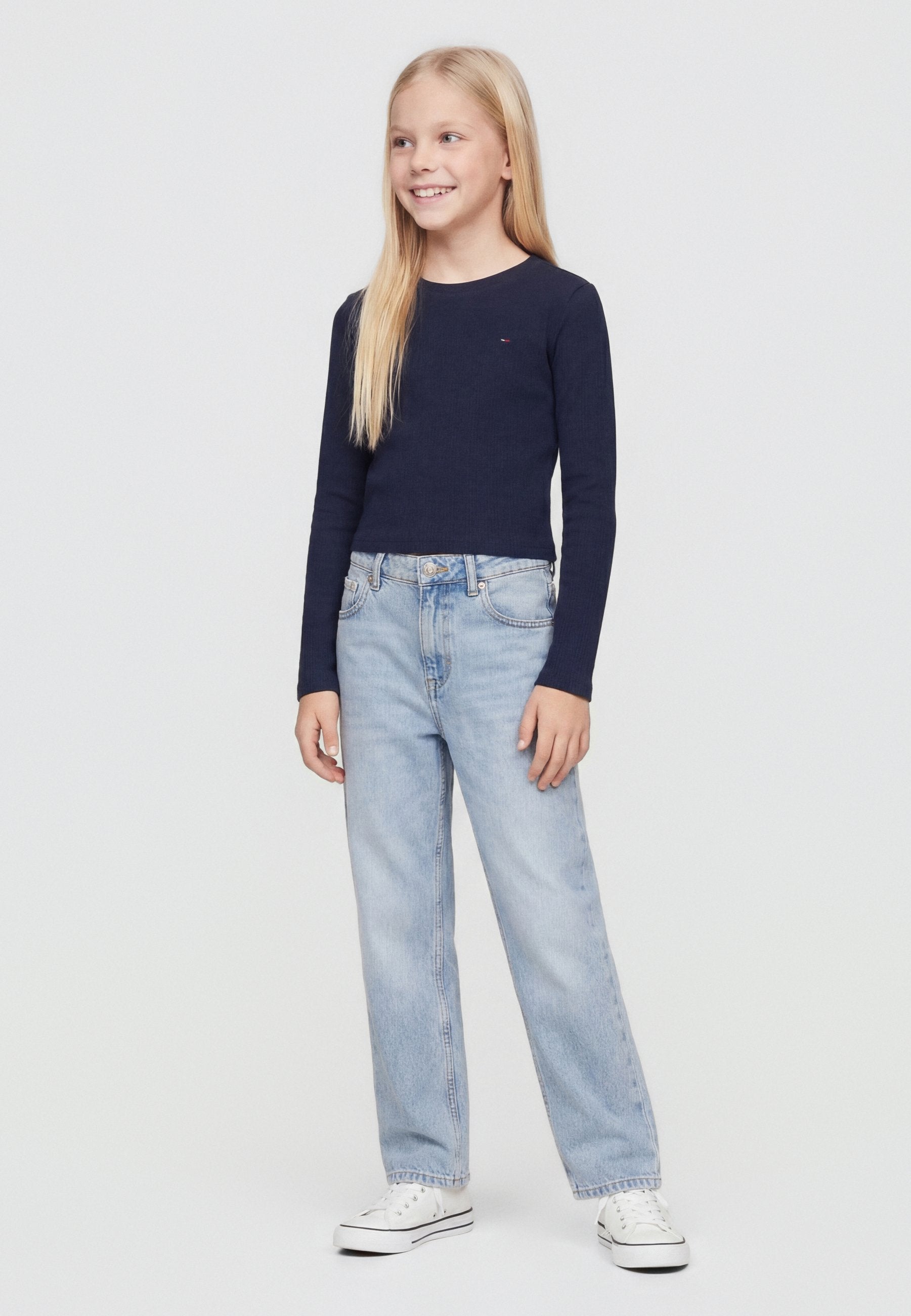 POINTELLE - Long sleeved top - dark night navy
