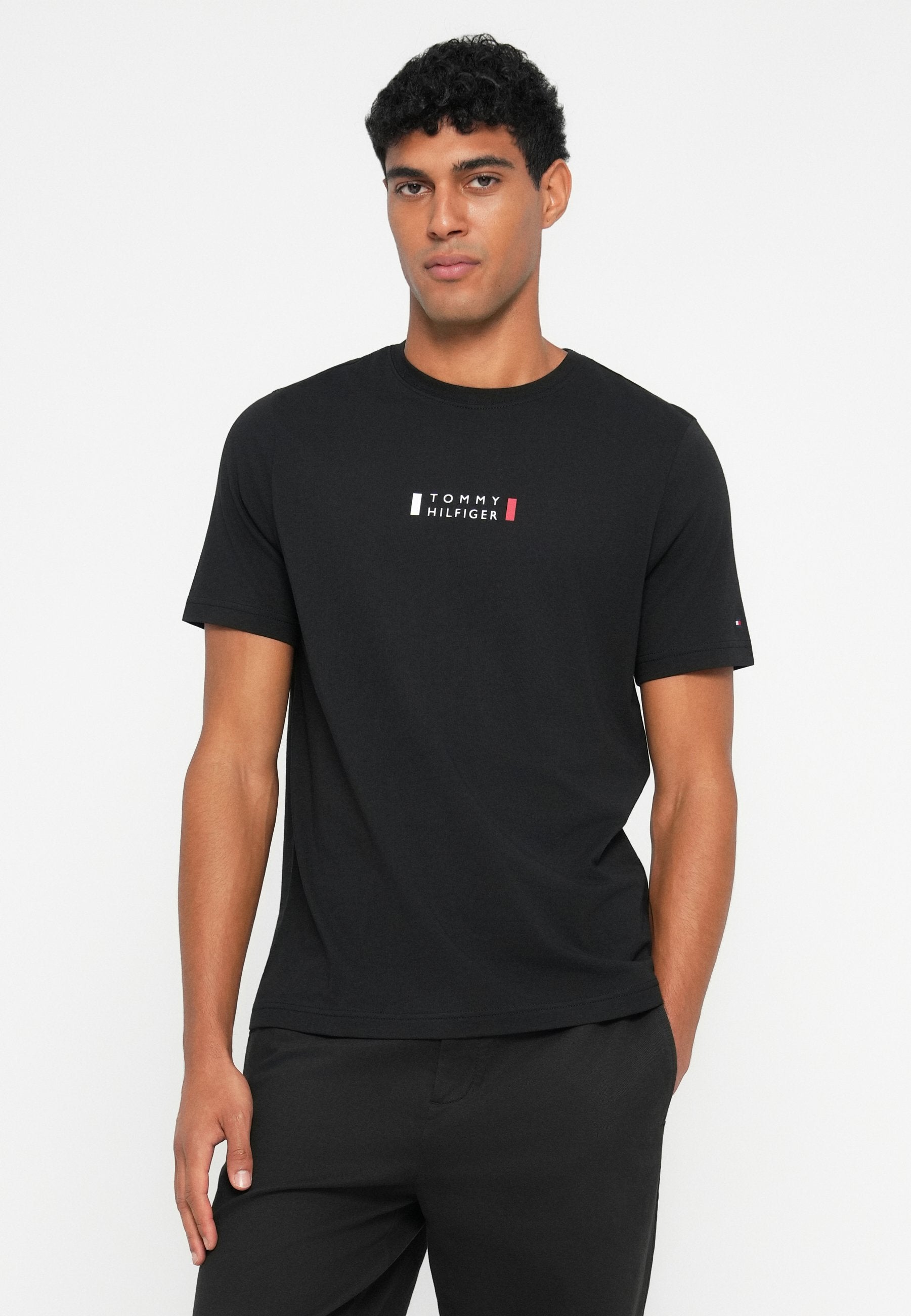 BRAND LOVE SMALL CENTER TEE - Basic T-shirt - black