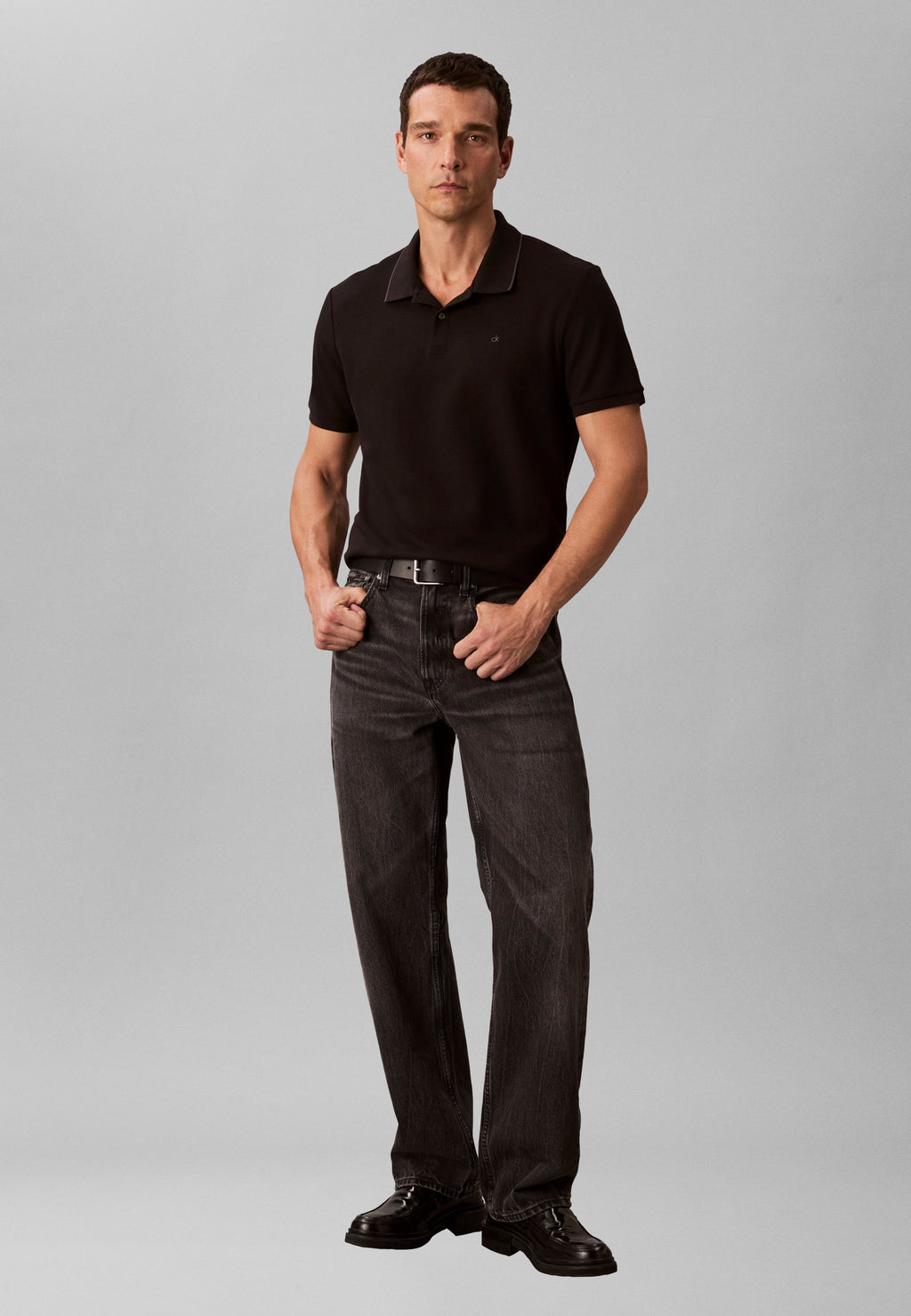 REFINED TIPPED CLASSIC - Polo shirt - black