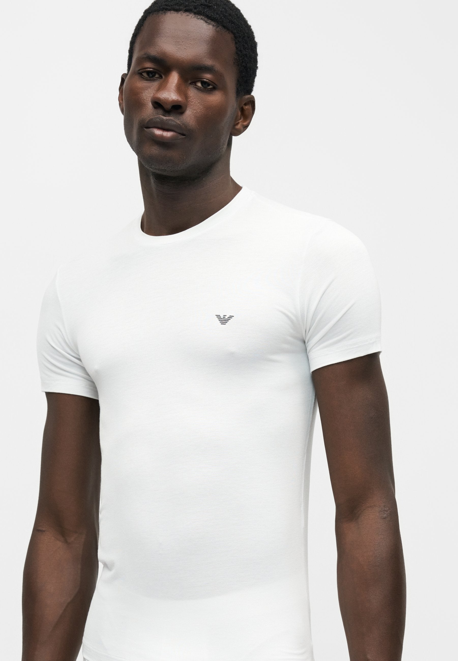 CREW NECK 2 PACK - Undershirt - black/white