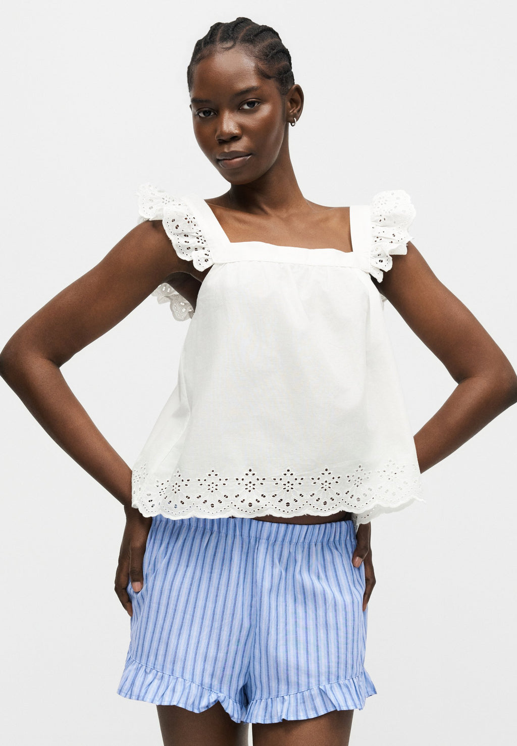 FASHION RUFFLE  - Pyjama bottoms - blue