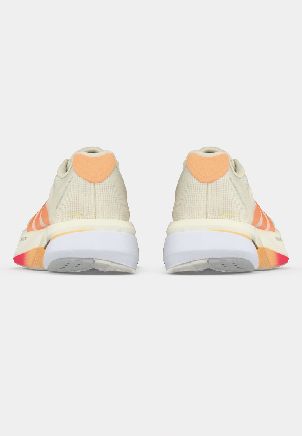 ADIZERO BOSTON - Road running shoes - off white/beam orange/acid orange