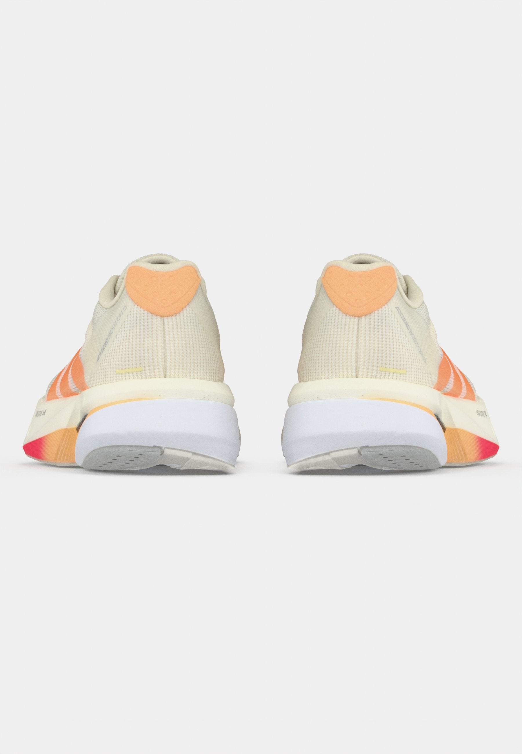 ADIZERO BOSTON - Road running shoes - off white/beam orange/acid orange