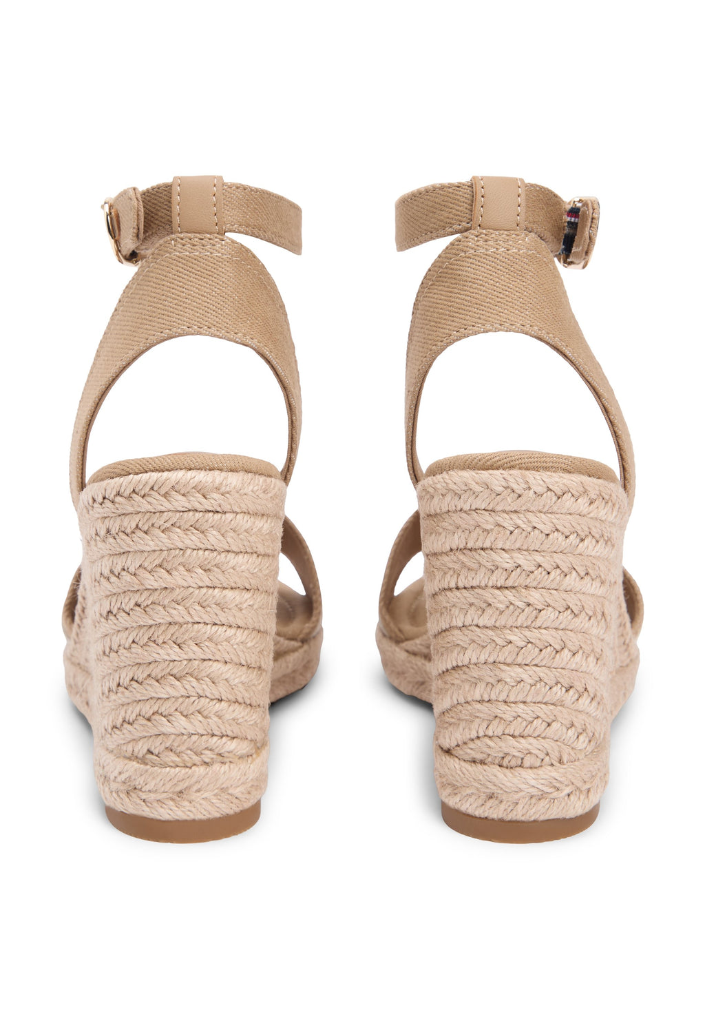 CANVAS DENIM WEDGE ESPADRILLES - Platform sandals - safari canvas
