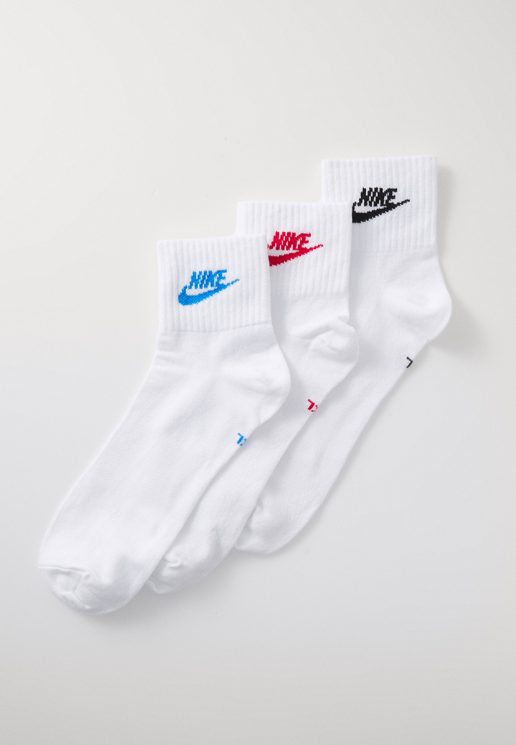 EVERYDAY ESSENTIAL ANKLE UNISEX 3 PACK - Sports socks - white/university red/light photo blue/black