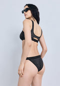 HERITAGE BRALETTE PRINT - Bikini top - black