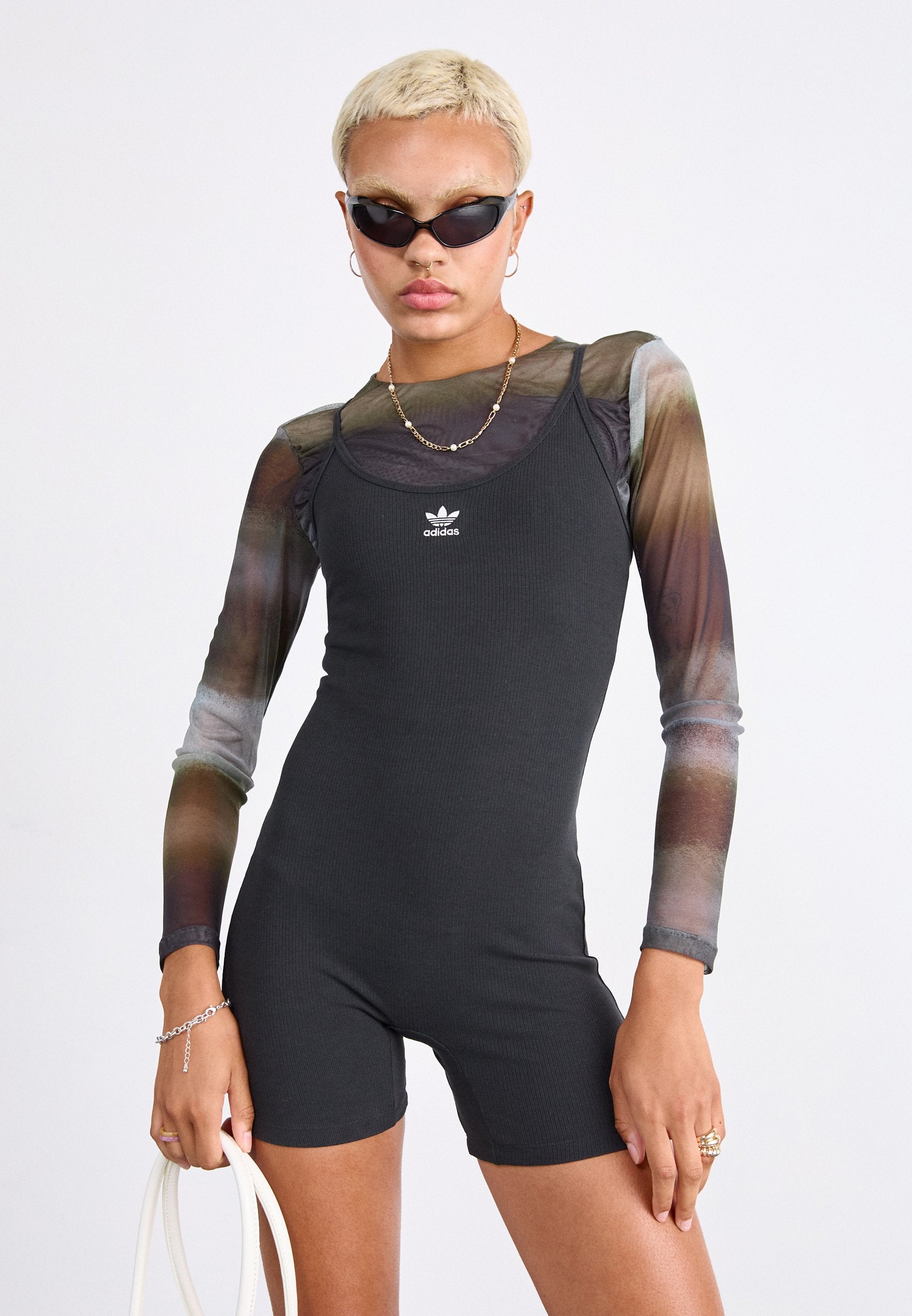 ESSENTIALS RIBBED BODYSUIT - Body - black