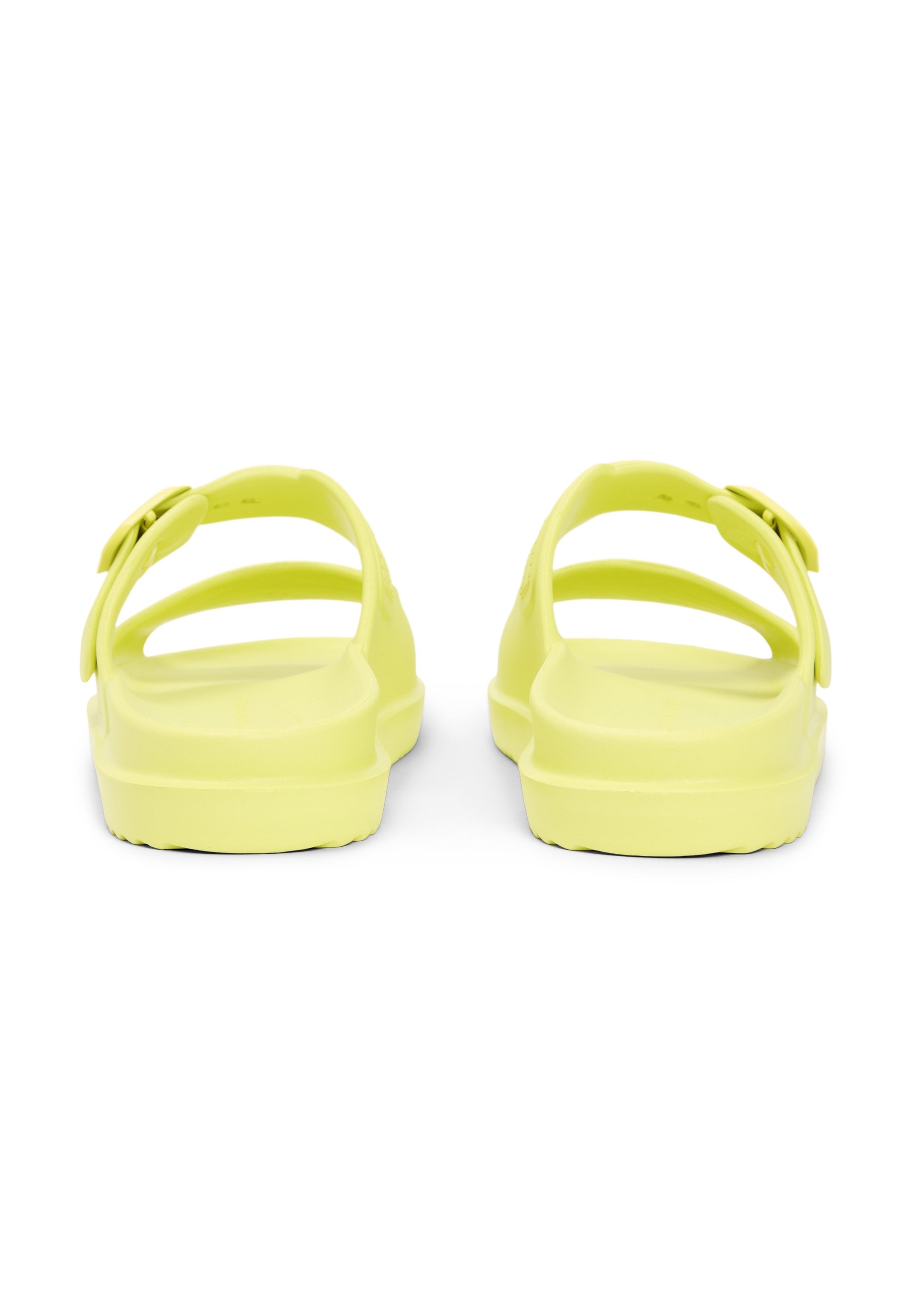 DOUBLE STRAP ENAMEL FLAG LIGHTWEIGHT SANDALS - Sandals - lime zing
