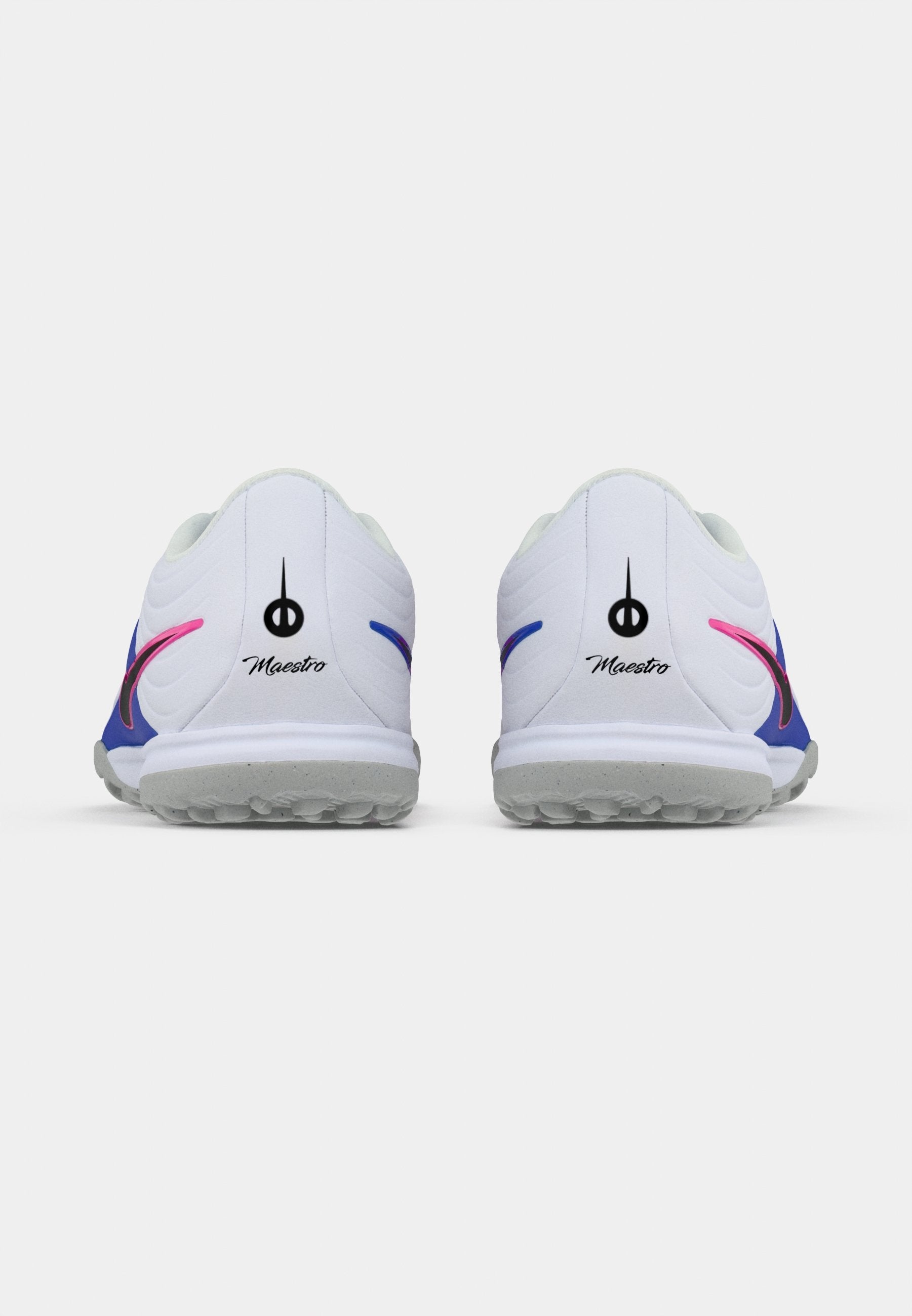 TIEMPO MAESTRO ACADEMY TF UNISEX - Halı Saha Kramponu - beyaz/siyah/yarışçı mavisi/pembe patlaması