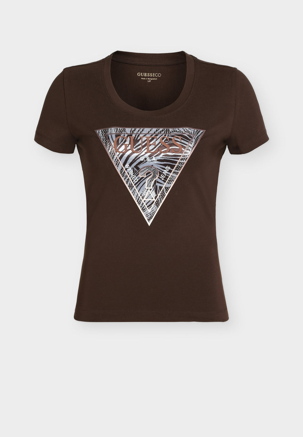 ZEBRA TRIANGLE TEE - Print T-shirt - braun