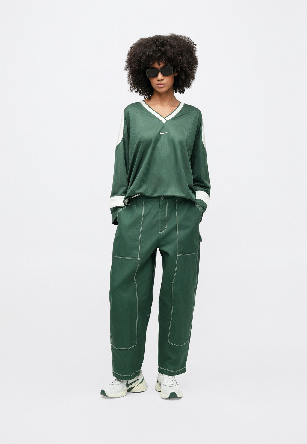 STREET PANT - Trousers - fir/antique silver coloured