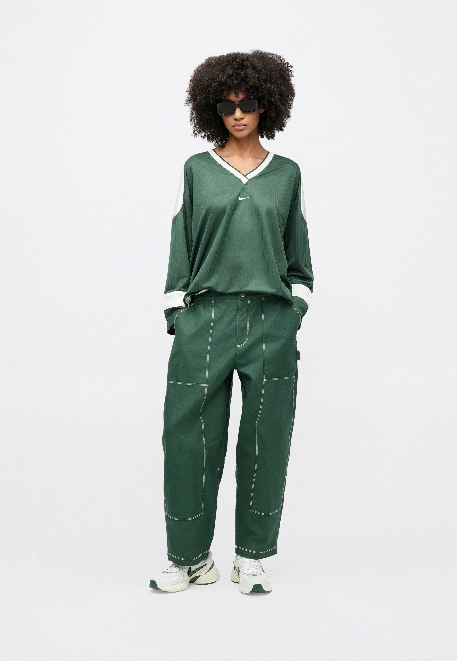 STREET PANT - Trousers - fir/antique silver coloured
