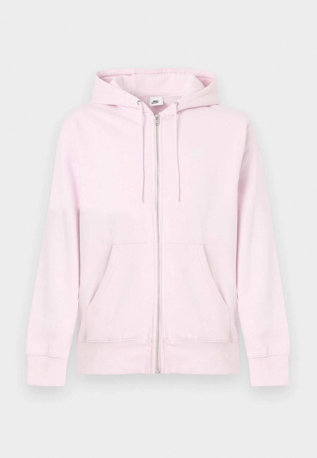 KAPÜŞONLU - Tam fermuarlı sweatshirt - pembe köpük/beyaz
