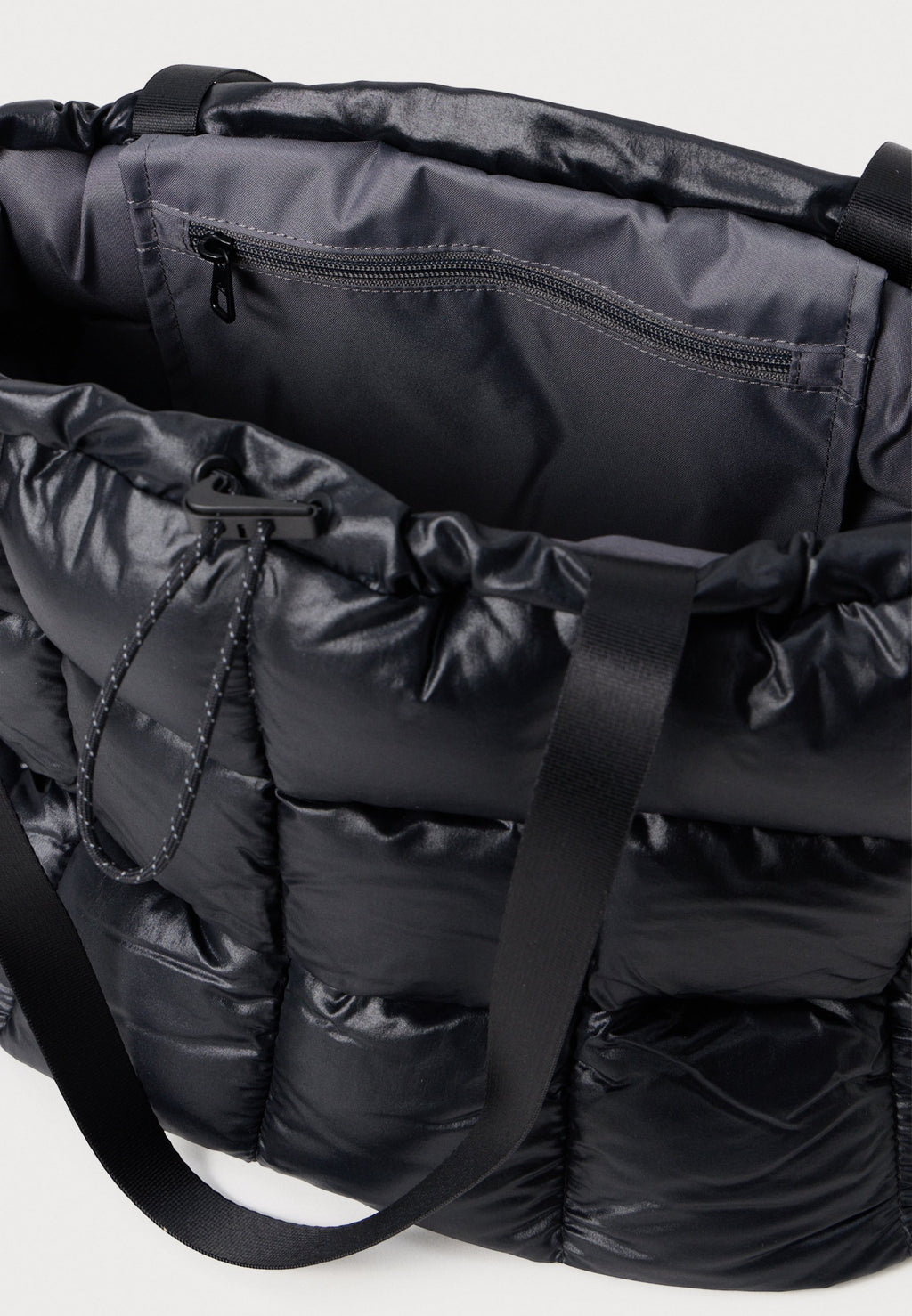 PUFFLE TOTE - Tote bag - black/grey