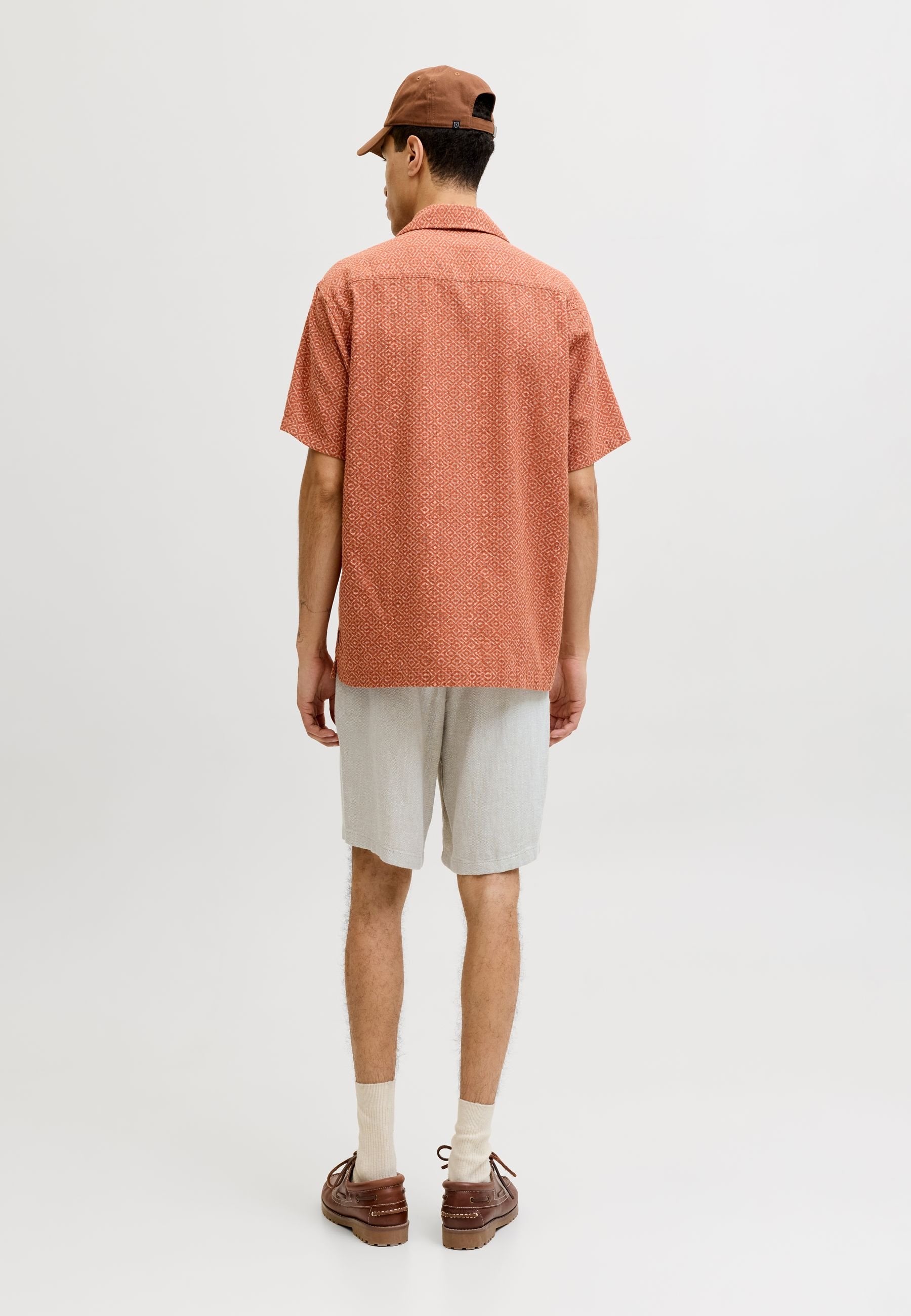 Tapered Fit - Shorts - vetiver detail herringbone