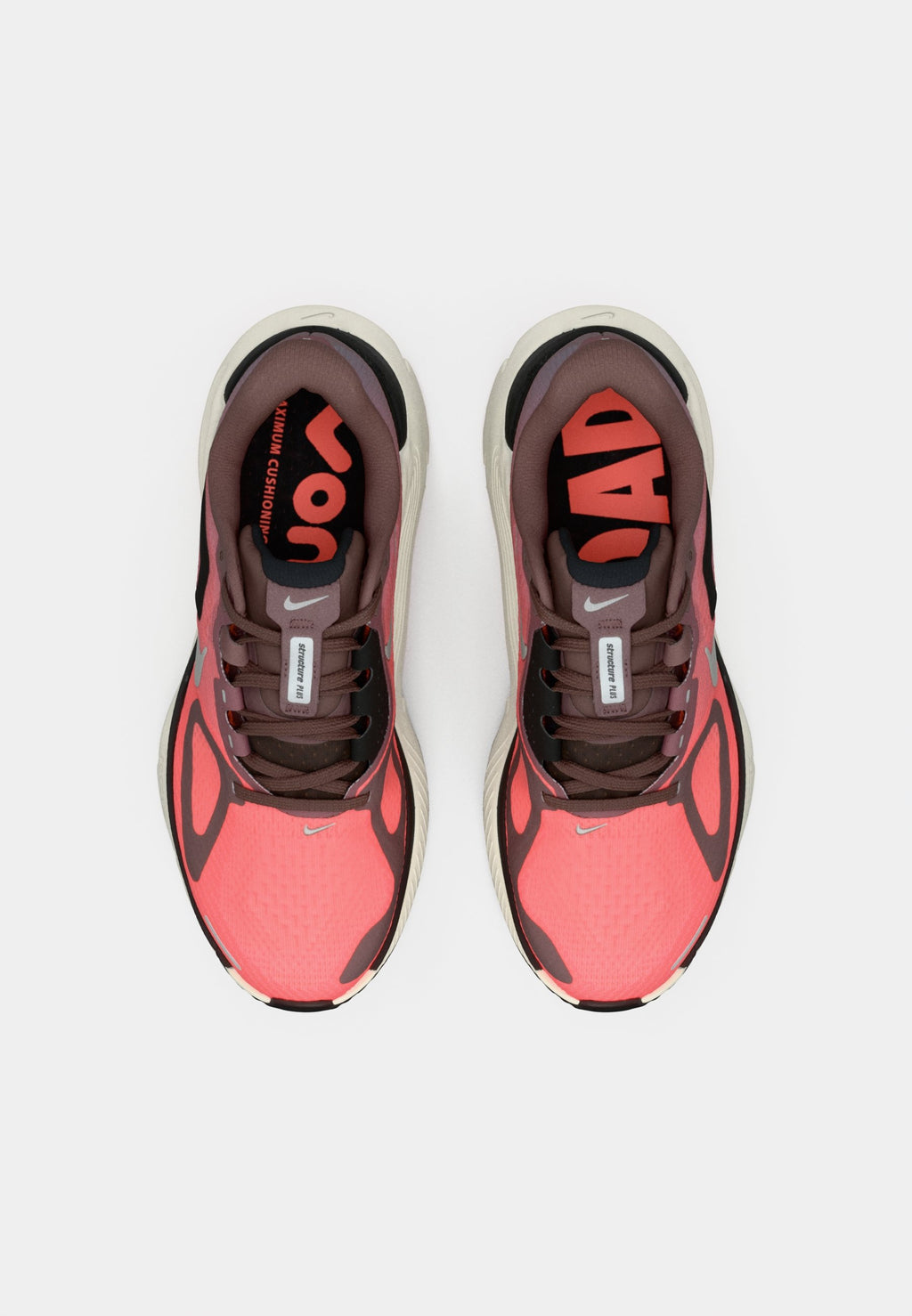 STRUCTURE PLUS - Chaussures de running sur route - tattoo/argenté/hot lava/noir/sail