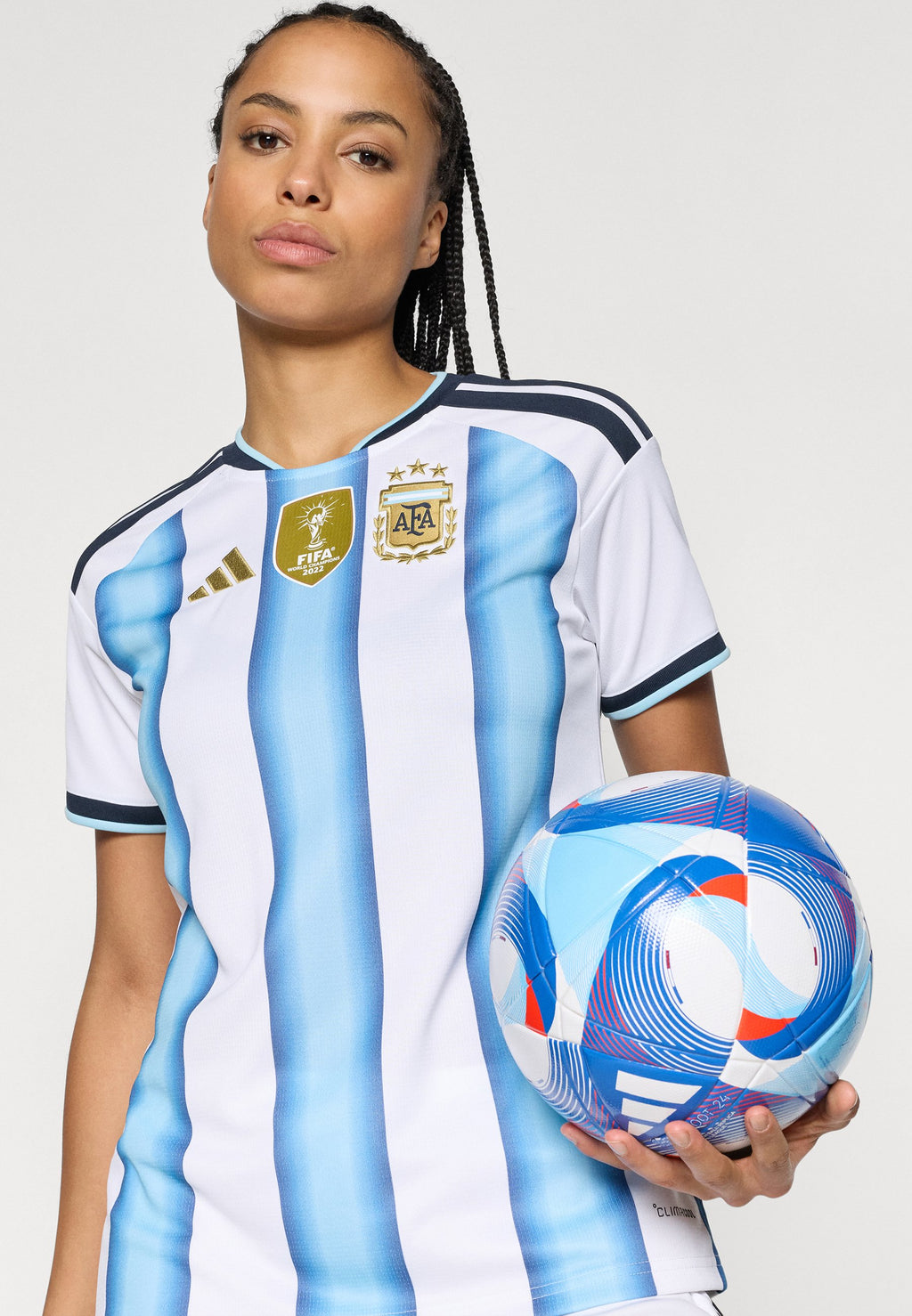 ARGENTINA 26 HOME - National team wear - white/icey blue/light blue