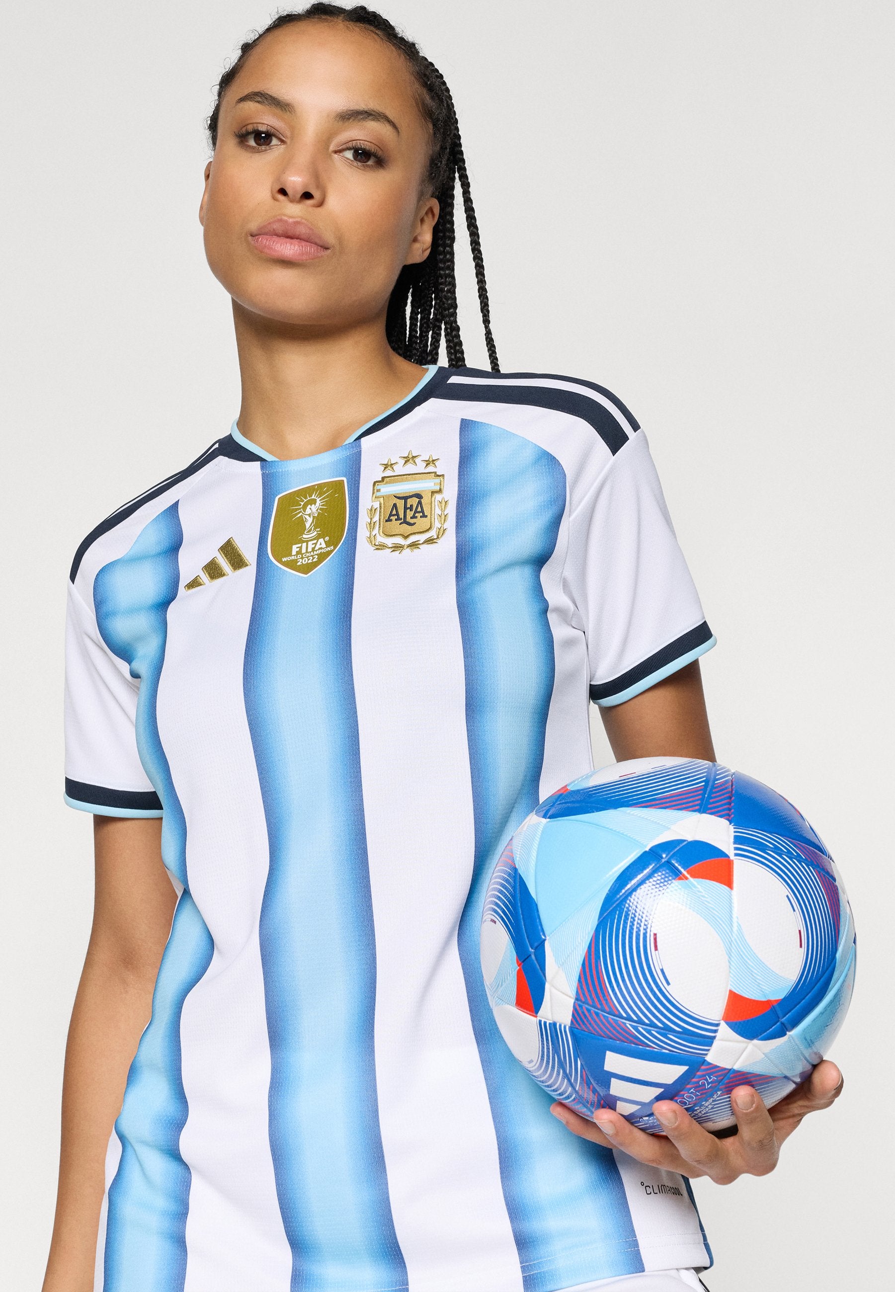 ARGENTINA 26 HOME - National team wear - white/icey blue/light blue