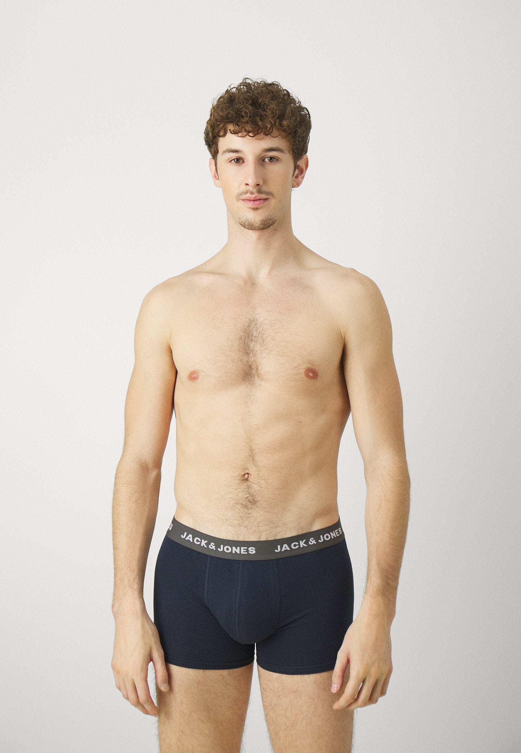 JACSOLID TRUNKS 12 PACK - Trunks - black/navy blazer/light grey melange