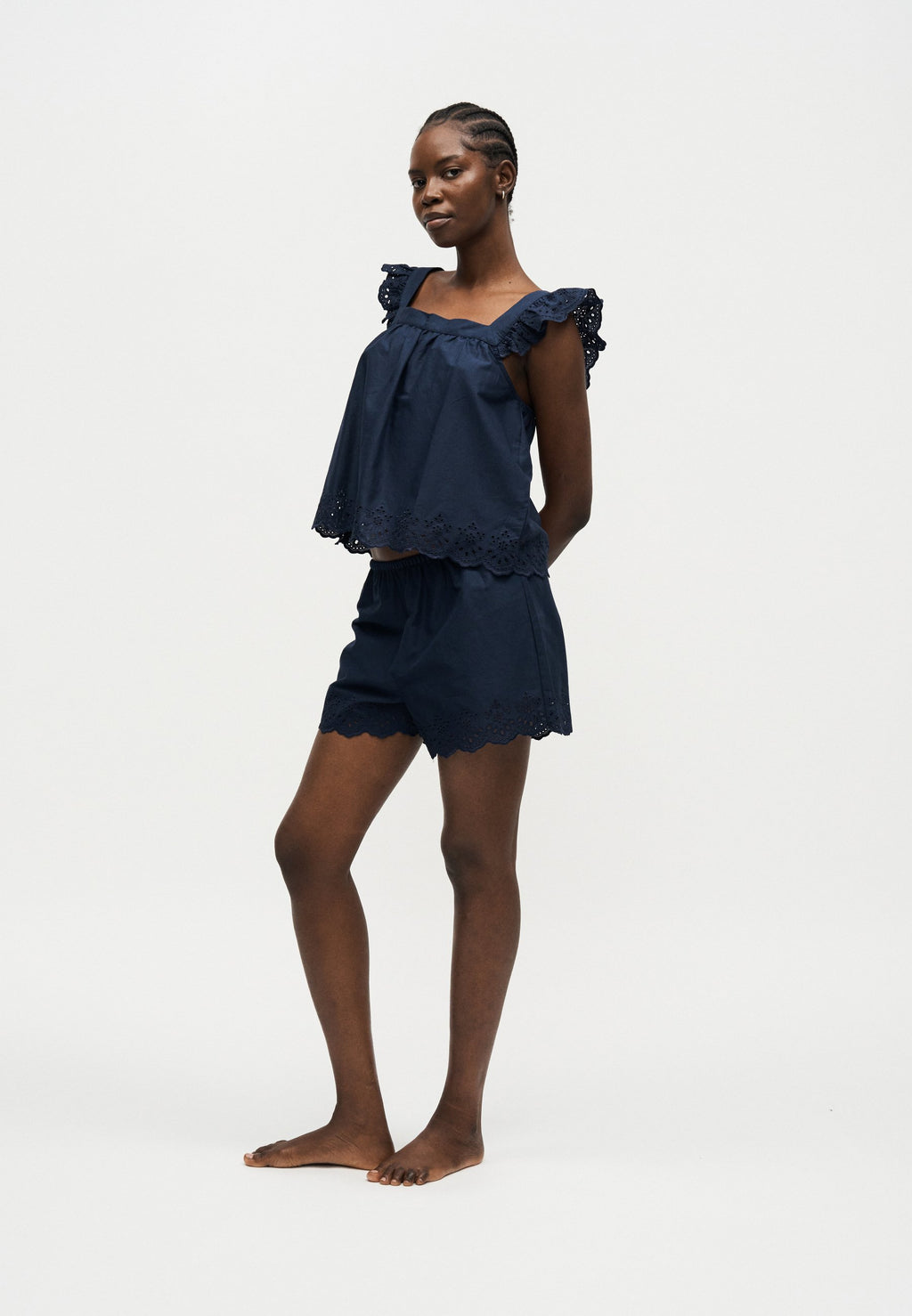 EYELET - Pyjama bottoms - navy uniform