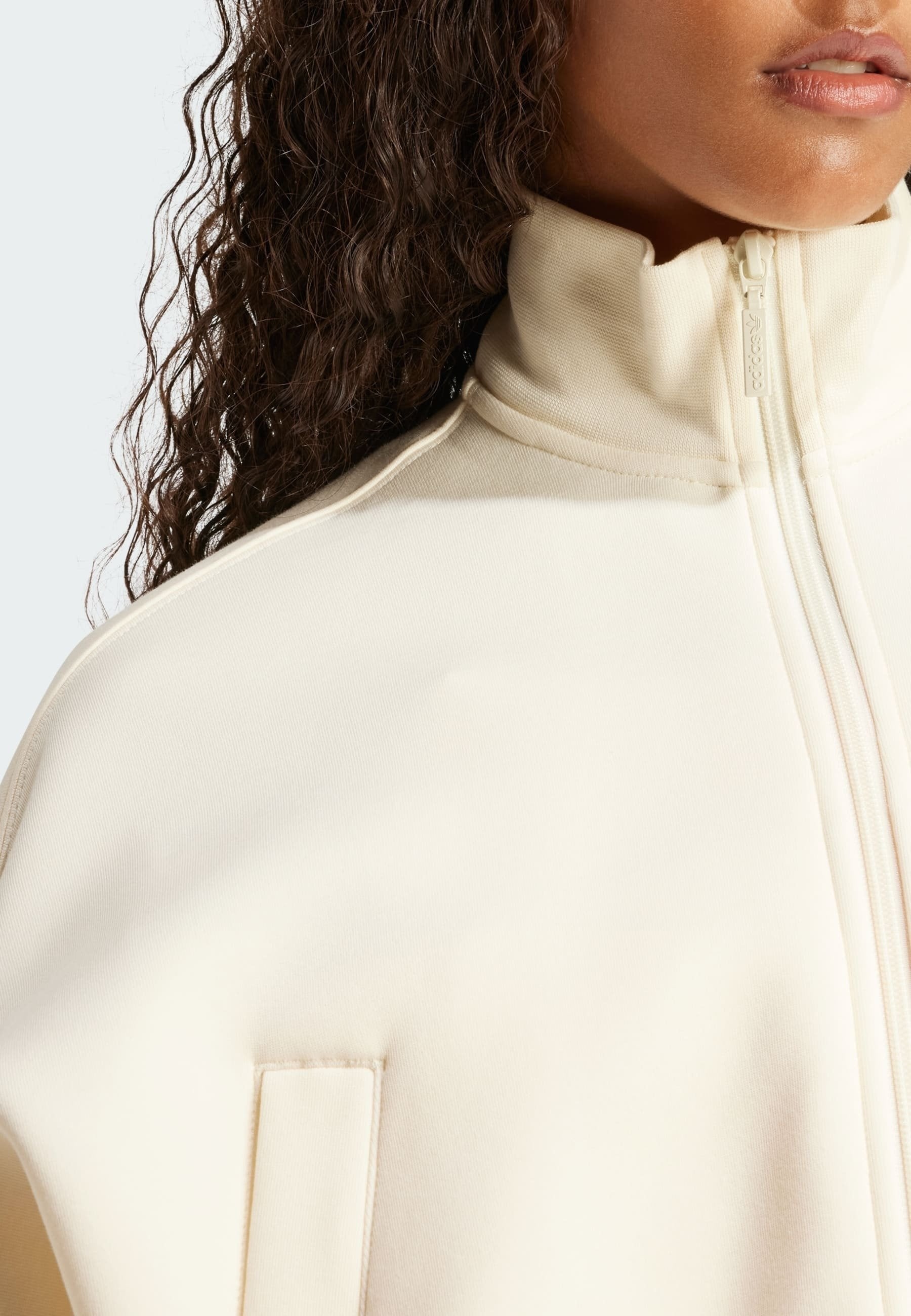 NEUCLASSICS TRACK - Zip-up sweatshirt - cream white   real coral