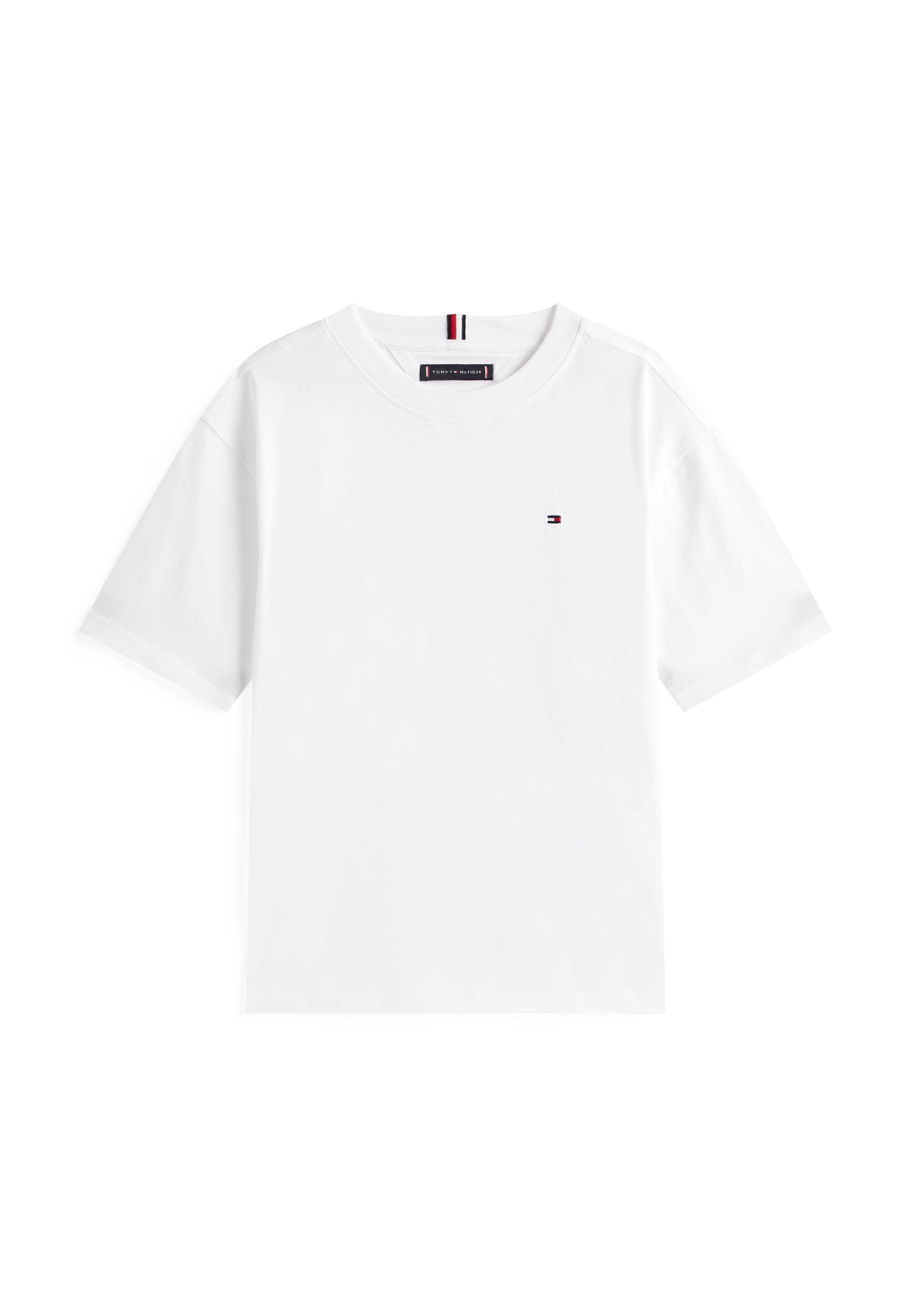 ESSENTIAL FLAG EMBROIDERY CREW NECK T-SHIRT - Basic T-shirt - white