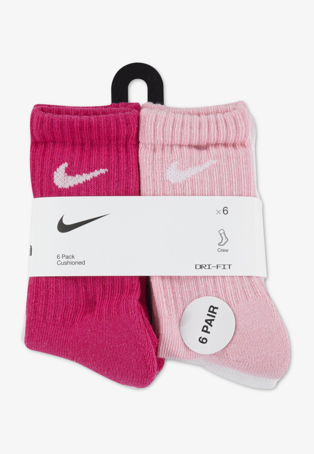 PERFORMANCE BASIC CREW 6 PACK - Socks - vivid pink