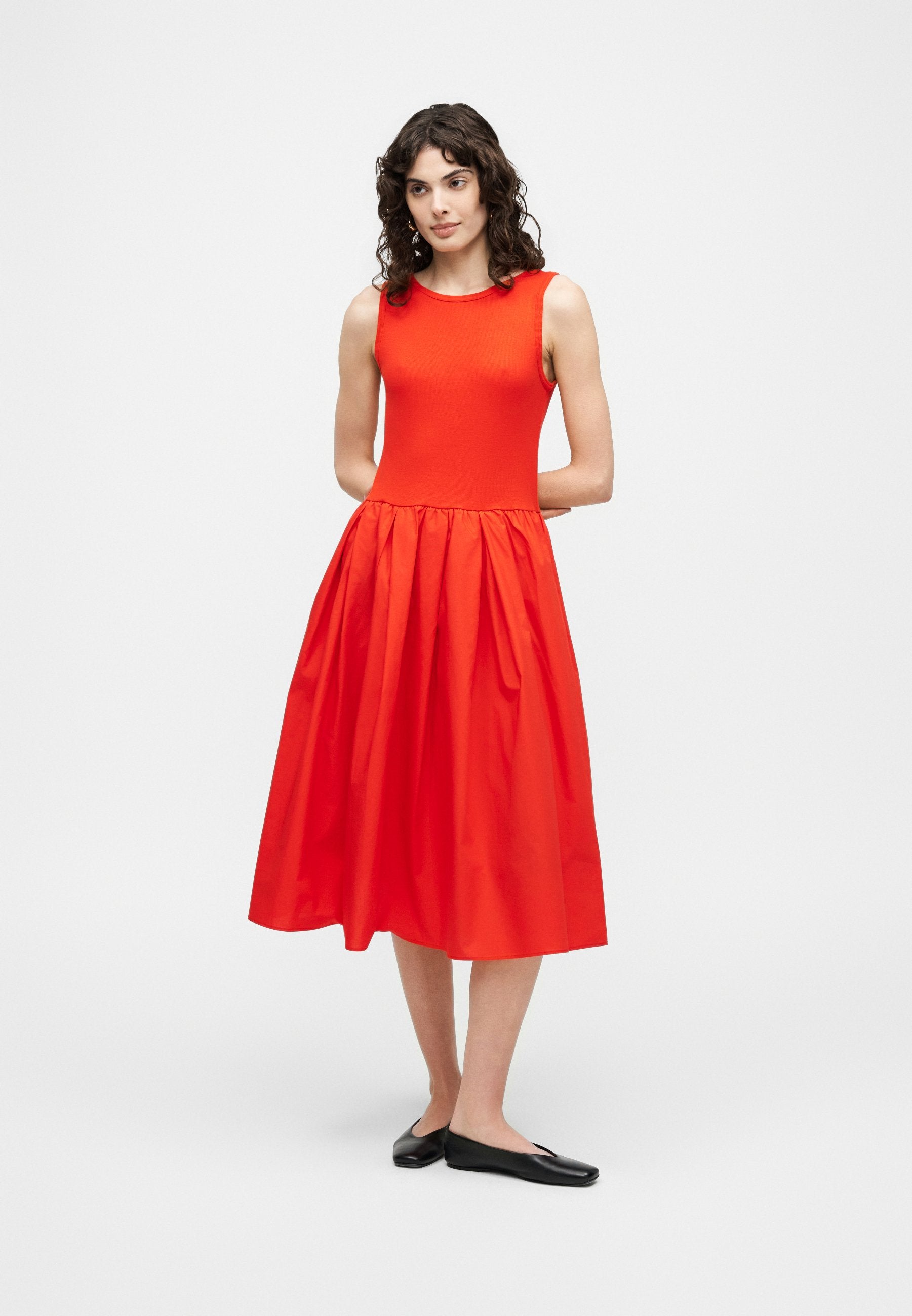 COMBO DRESS - Jersey dress - perfect red