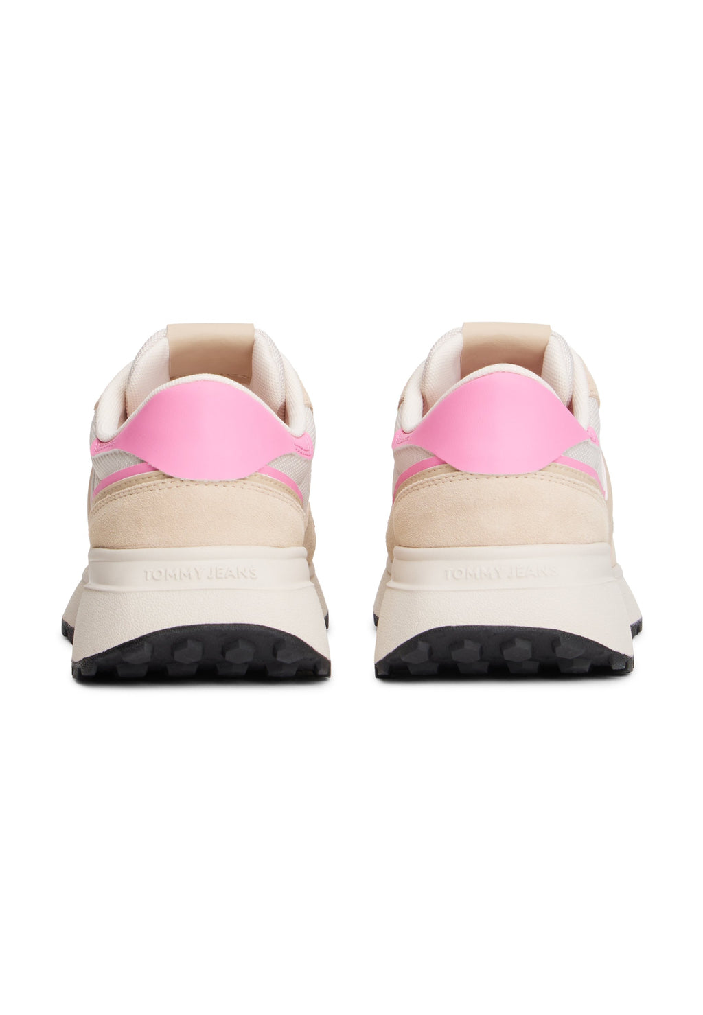 SUEDE CLEAT MIXED TEXTURE TRAINERS - Trainers - white clay/blush