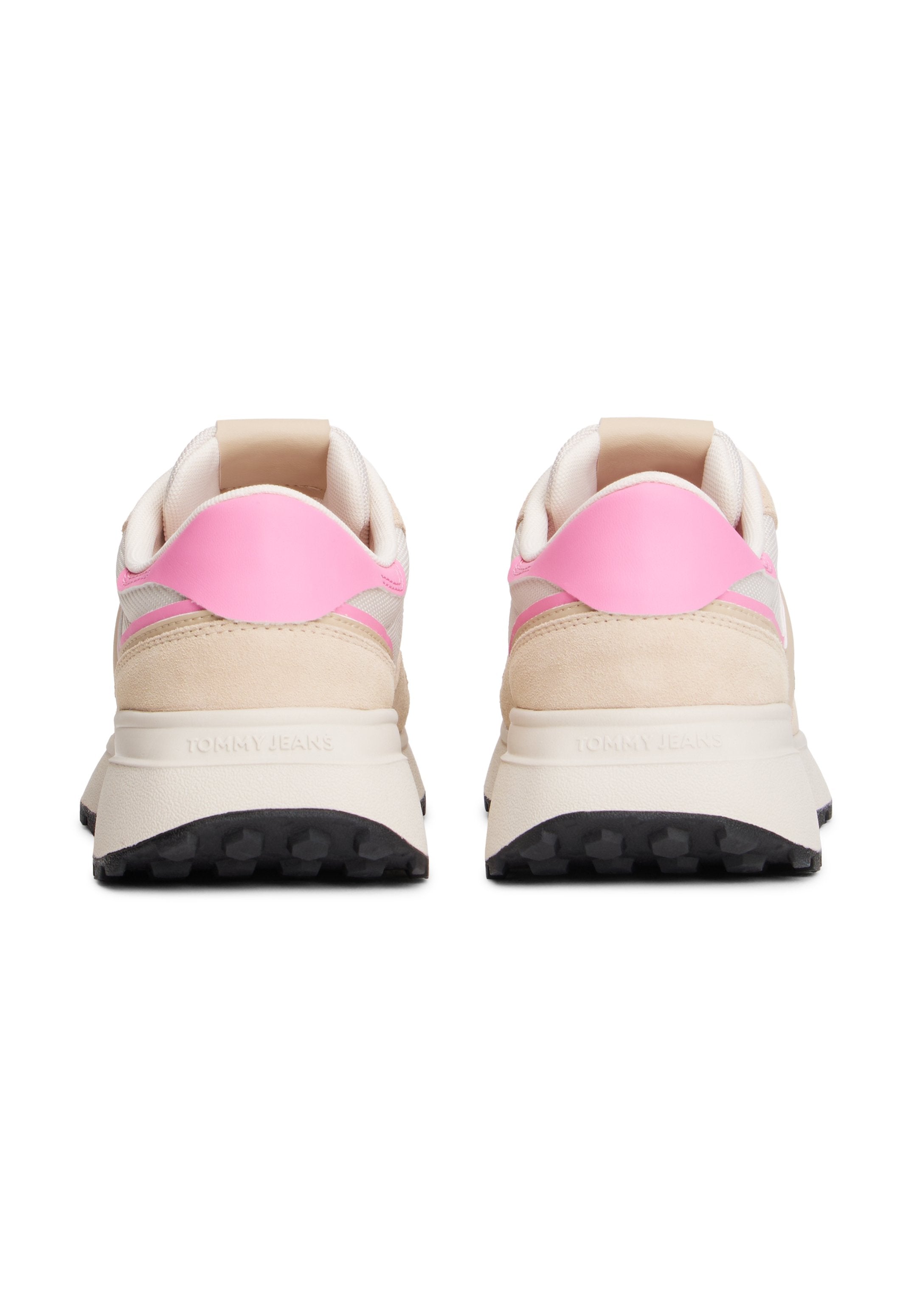 SUEDE CLEAT MIXED TEXTURE TRAINERS - Trainers - white clay/blush