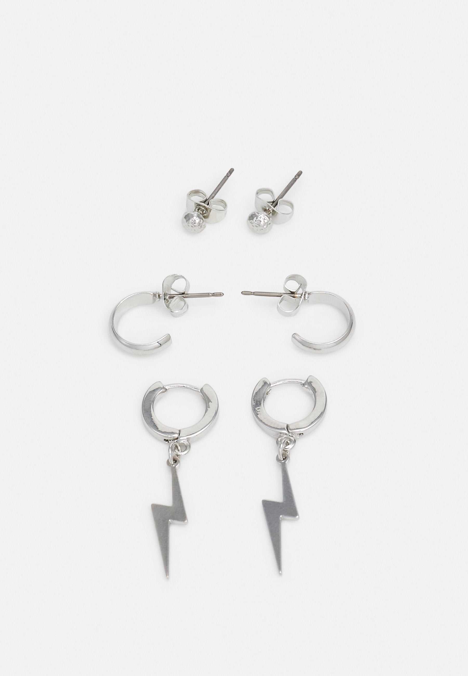 JACBATLY EARRING UNISEX 3-PACK - Earrings - silver-coloured