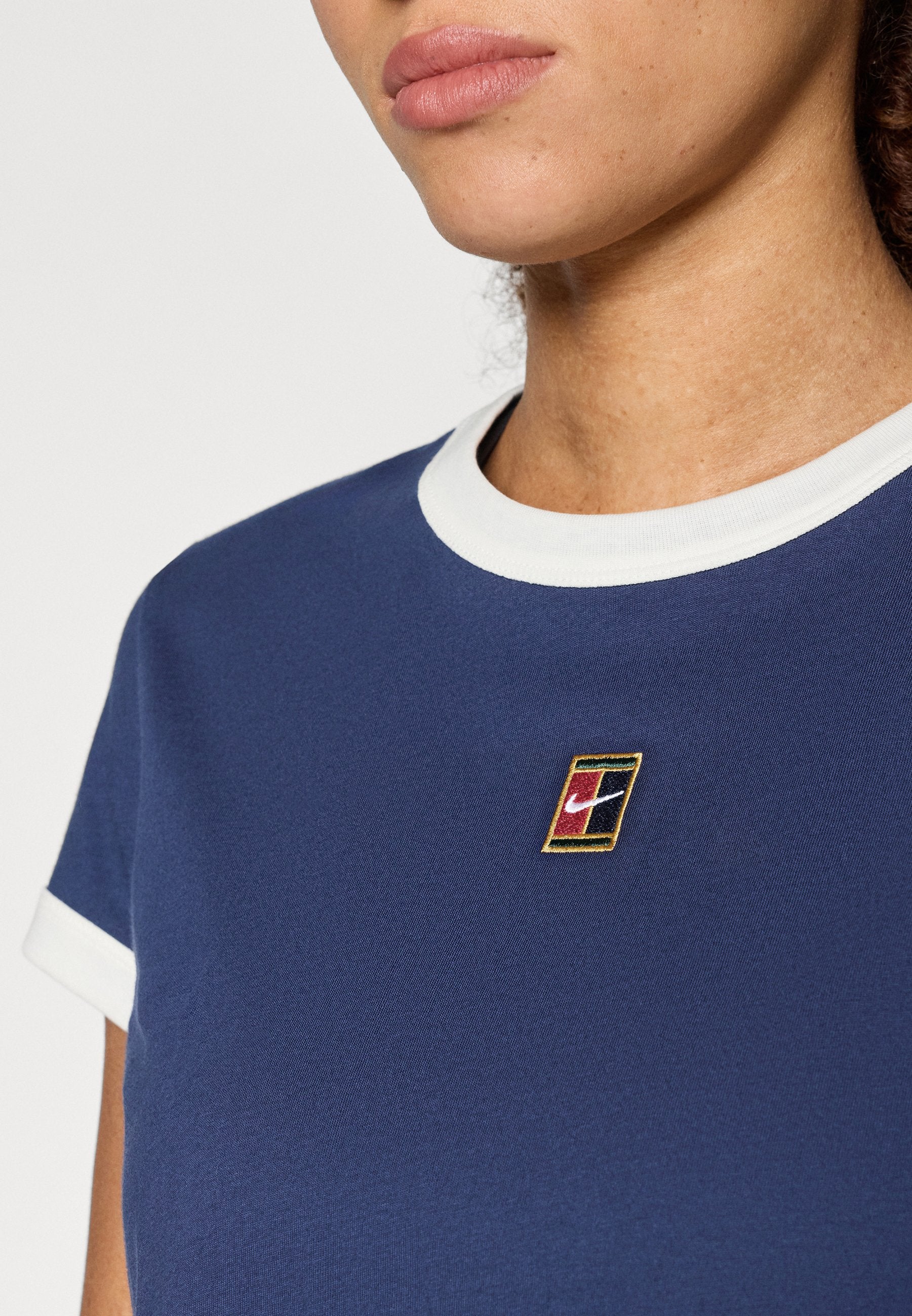 TEE HERITAGE RACQUET RINGER - Baskılı tişört - gece mavisi/sail
