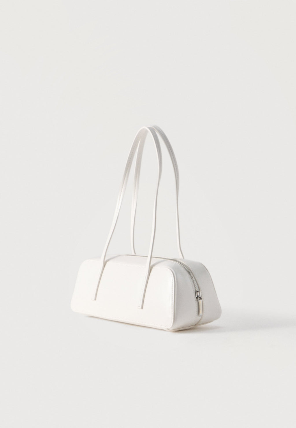 LOGO GLOSSY BAULETTO - Handbag - white alyssum