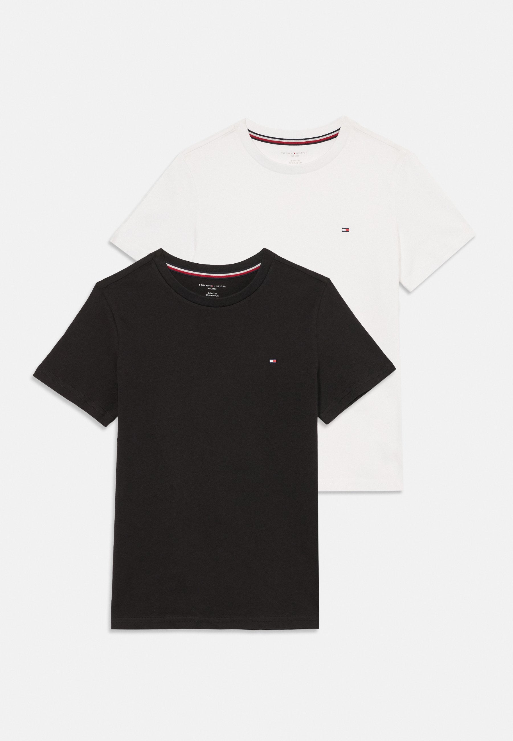 2-PACK SIGNATURE FLAG EMBROIDERY LOUNGE T-SHIRTS - Undershirt - white/black