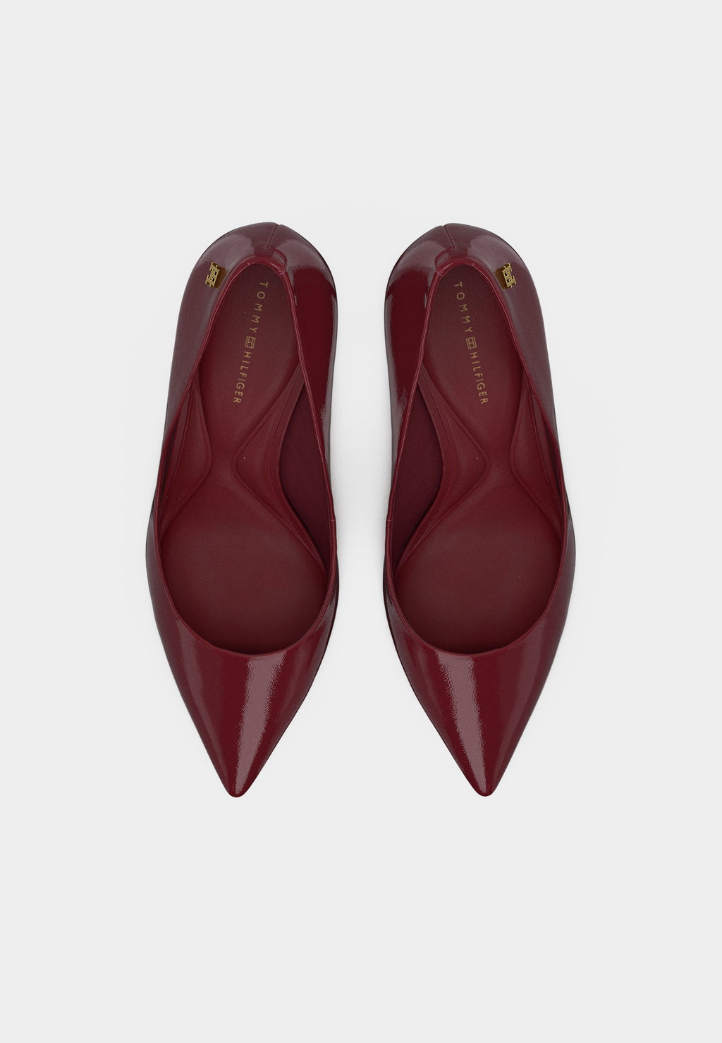 ESCARPINS EN CUIR À BOUT POINTU - Talons hauts - bordeaux