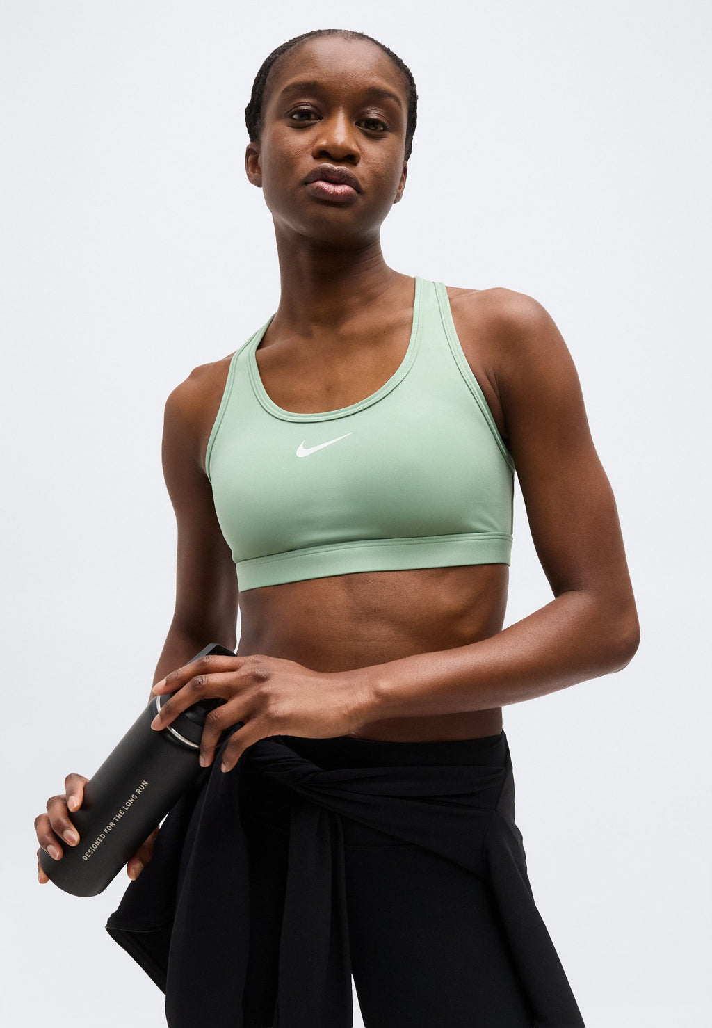 BRA - Medium support sports bra - steam/white