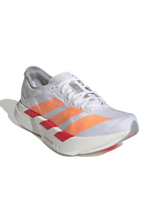 ADIZERO ADIOS PRO 4 - Road running shoes - ftwr white/beam orange/lucid red