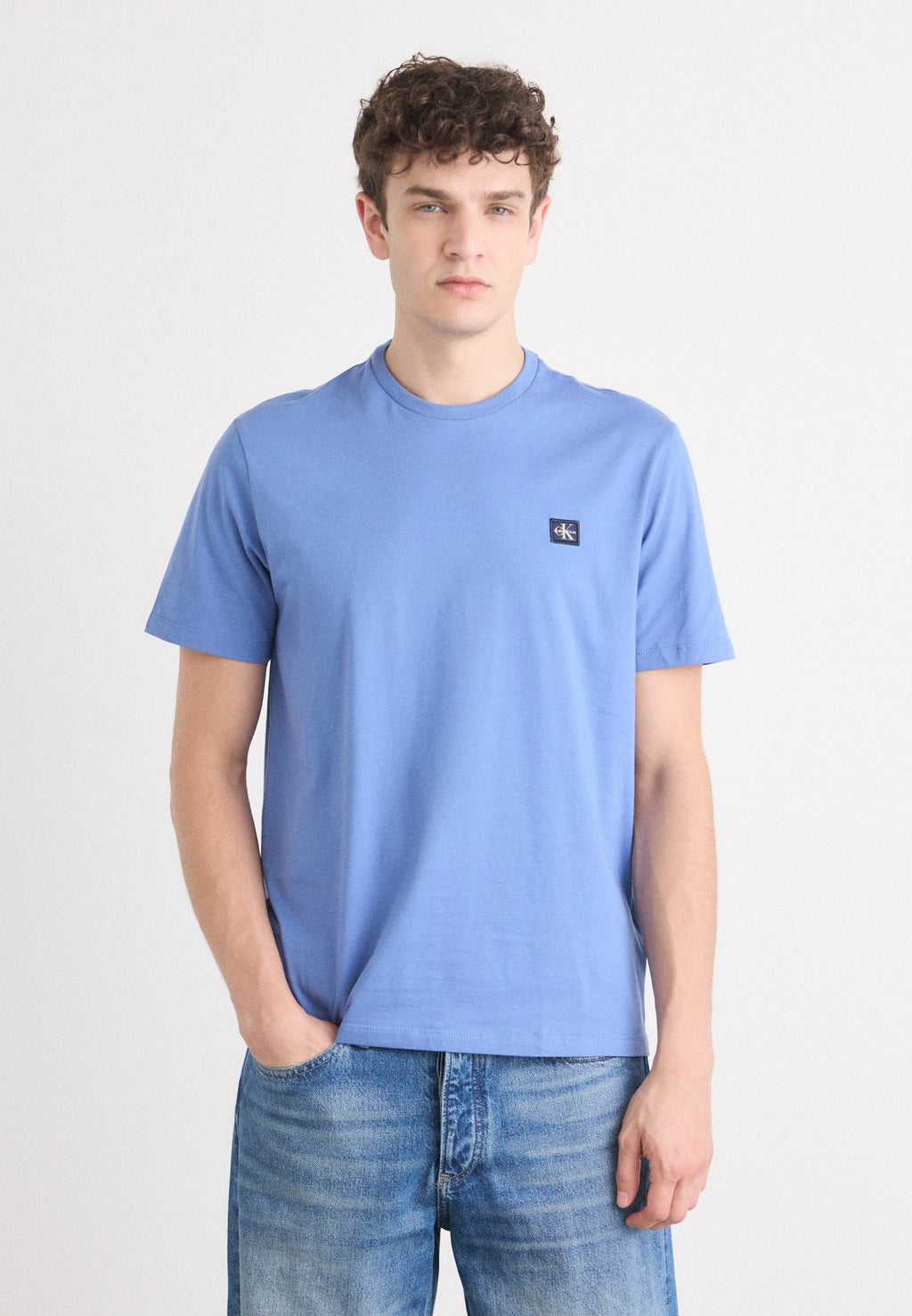 SS BADGE TEE 2'Lİ PAKET - Basic Tişört - siyah/donuk nil mavisi