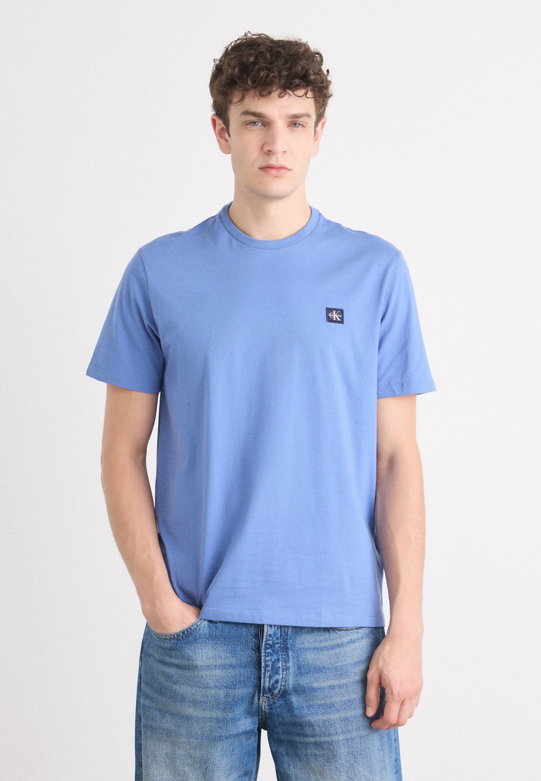 SS BADGE TEE 2'Lİ PAKET - Basic Tişört - siyah/donuk nil mavisi