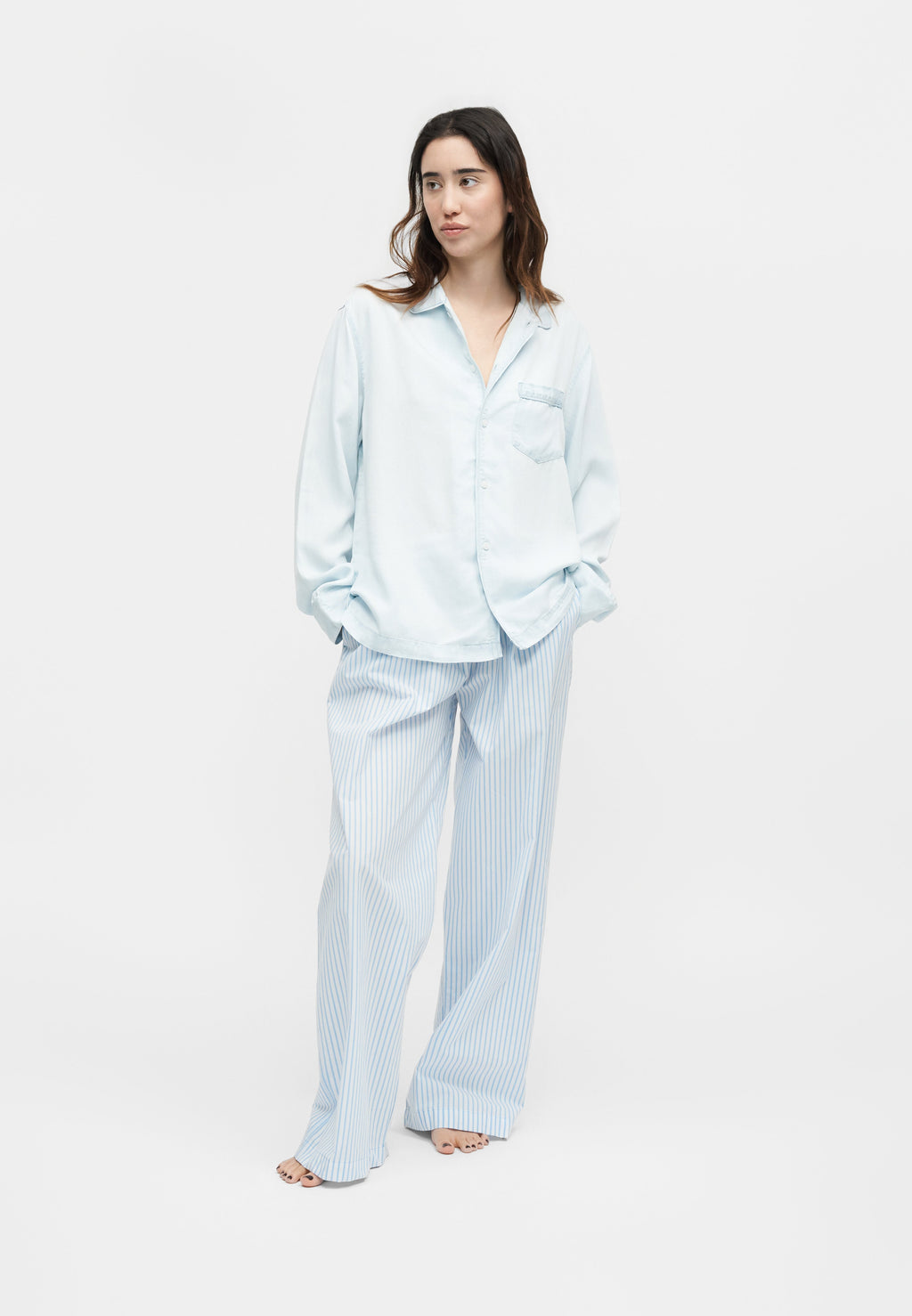 Pyjama top - light indigo