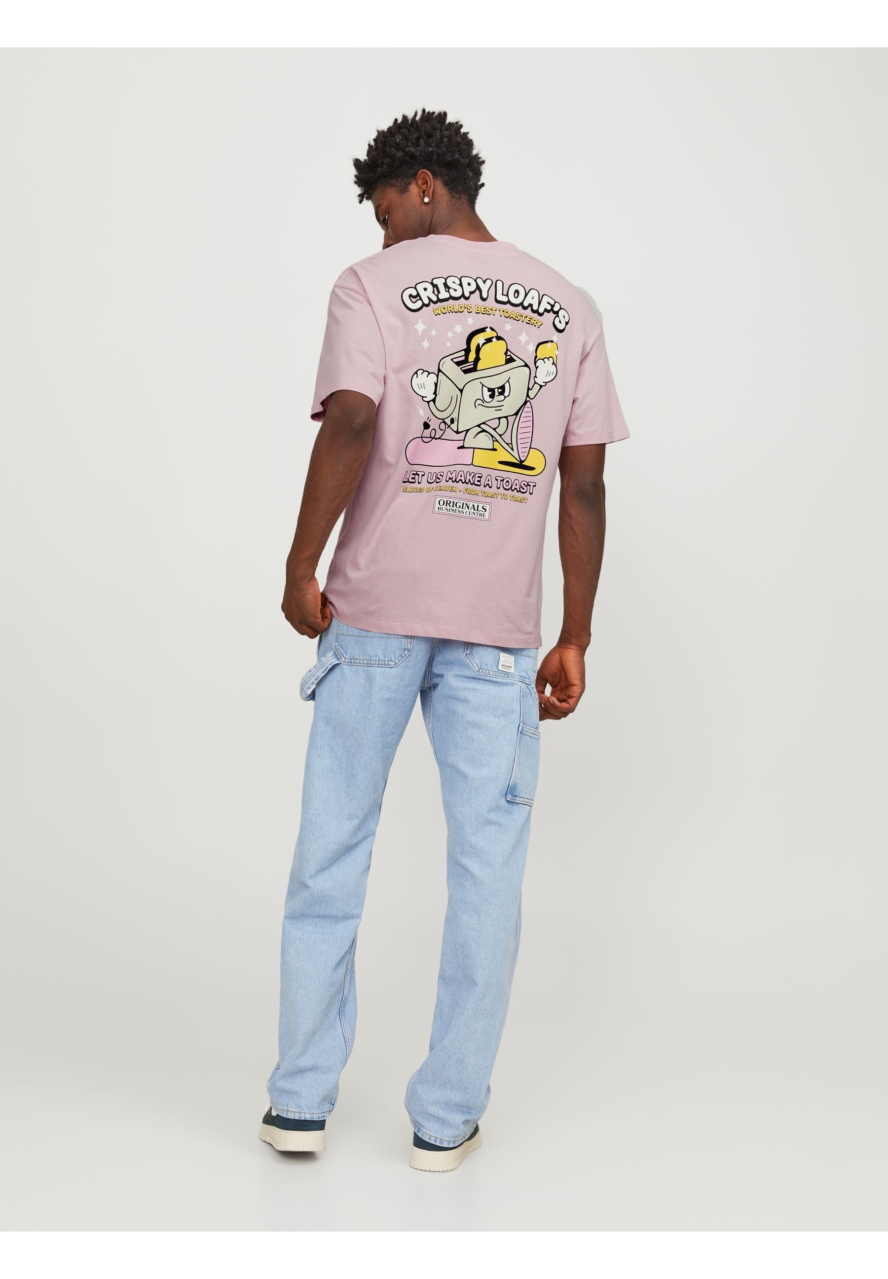 TEE COL RAS DU COU JORTOAST - T-shirt imprimé - nectar rose