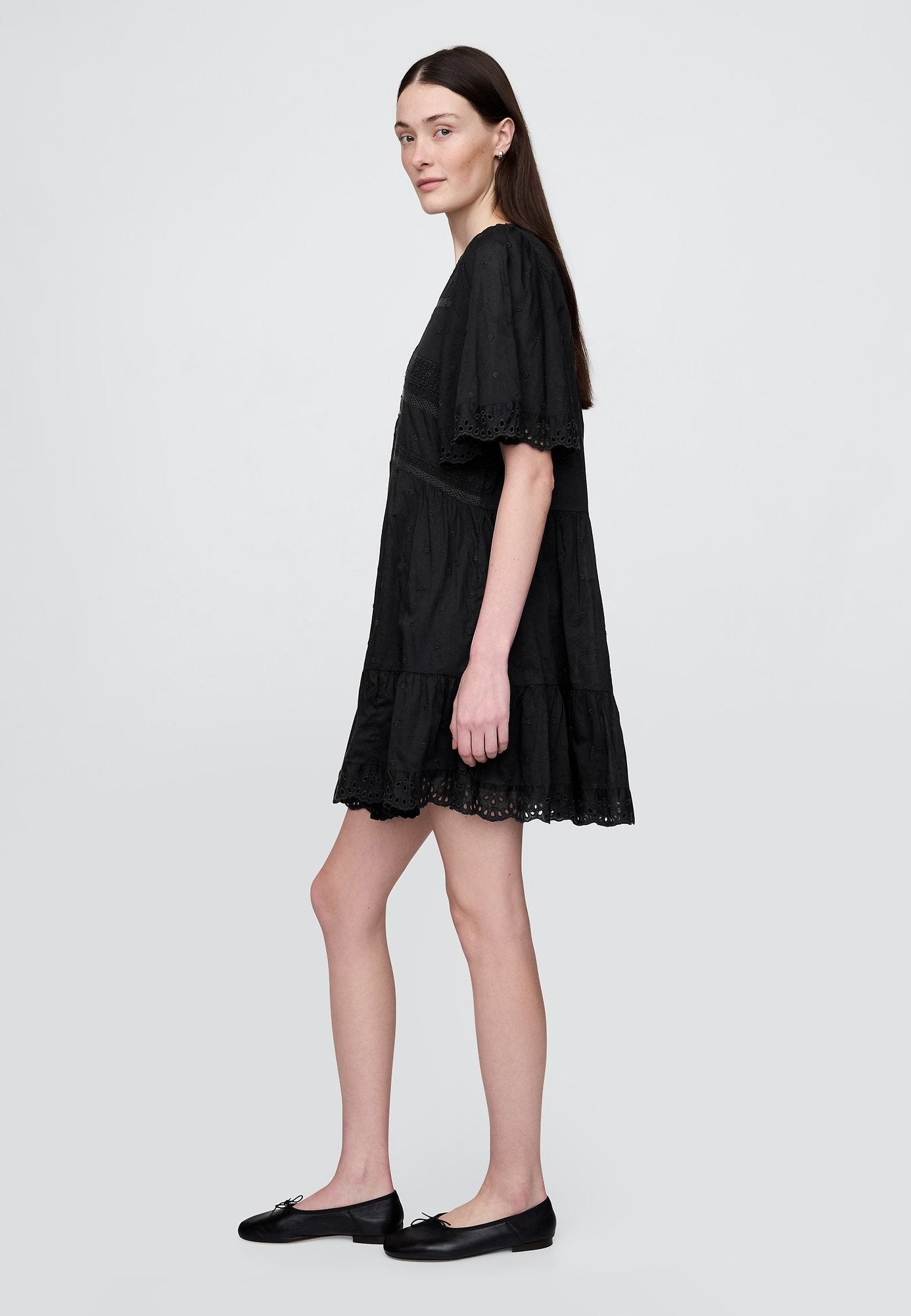 FLUTTER  MINI DRESS - Day dress - true black