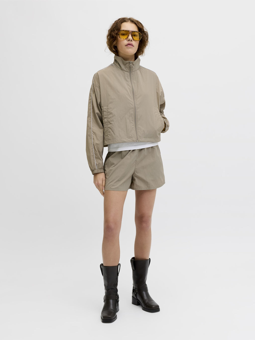 JXNILA LIGHT TRACK JACKET - Summer jacket - vintage khaki